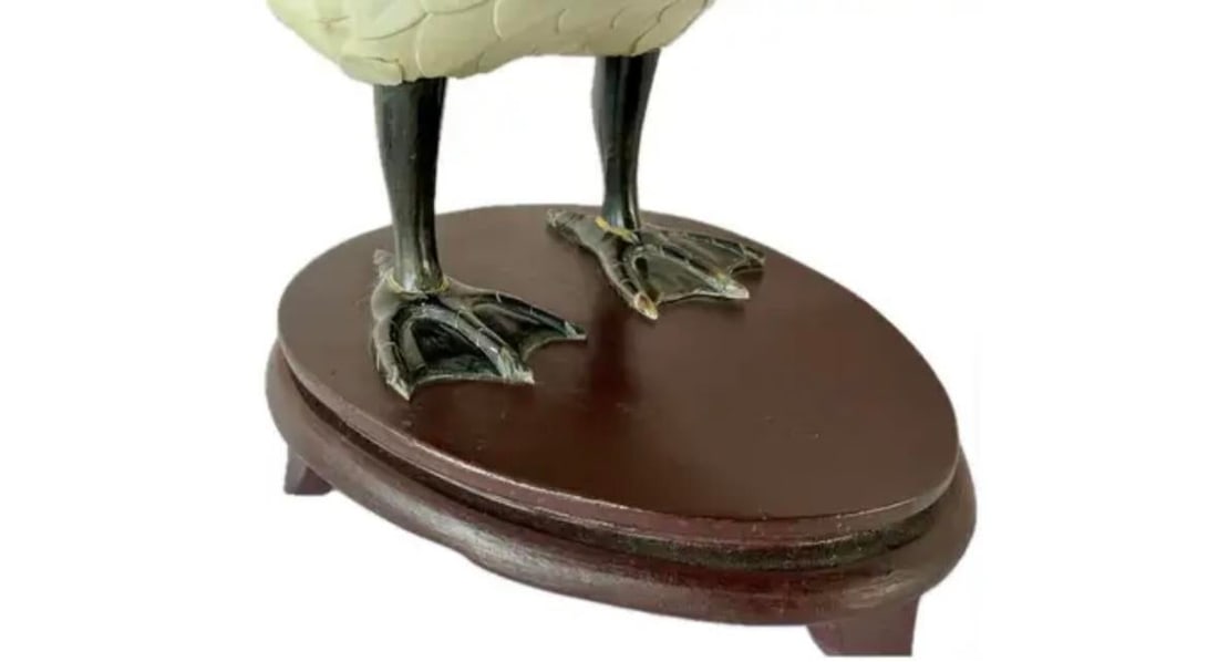 Chinese Hand-Cut Tessellated Bone Veneered Geese, a Pair - 6