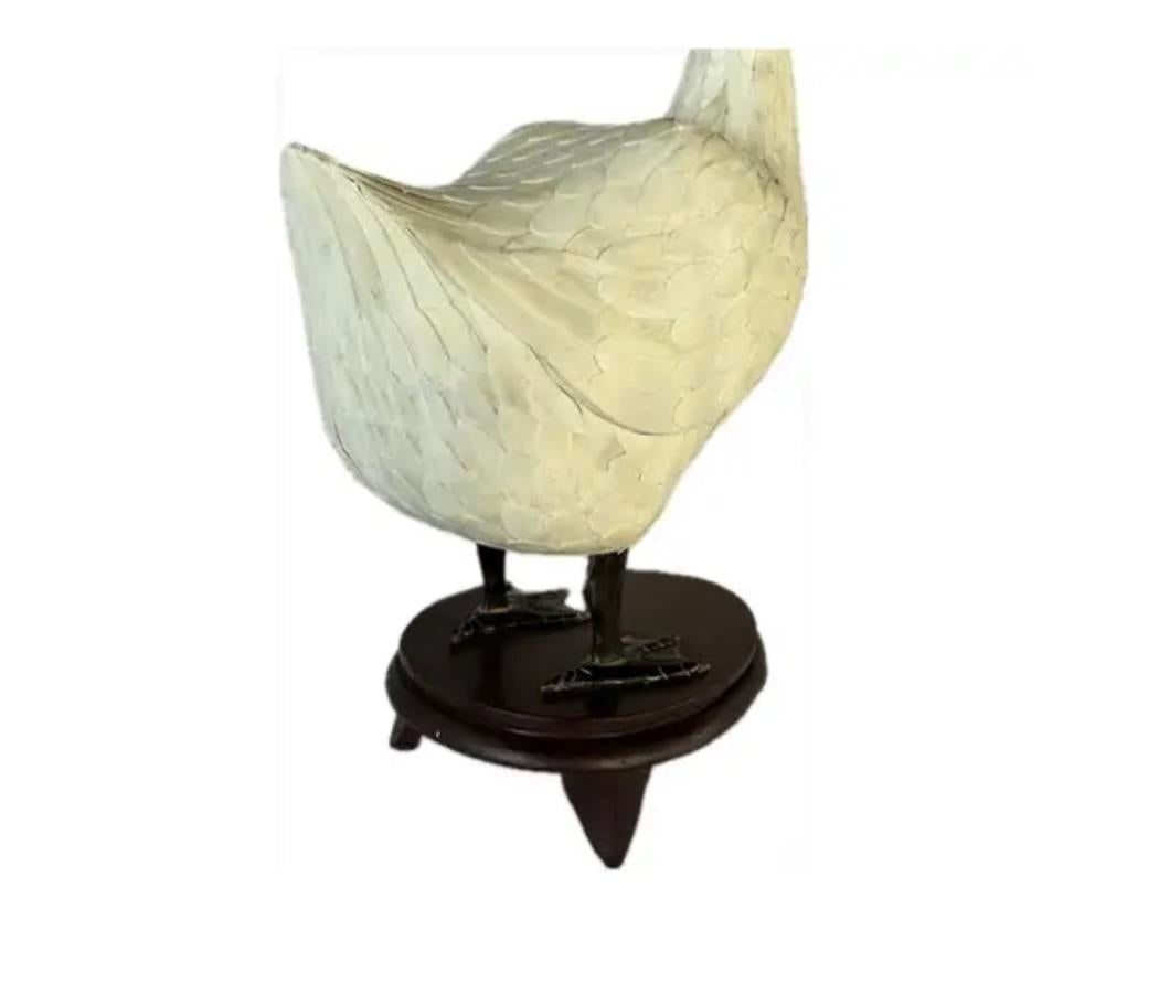 Chinese Hand-Cut Tessellated Bone Veneered Geese, a Pair - 8