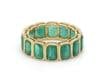 Natural 6.31 cts Zambian emerald band ring in 18k gold - 2