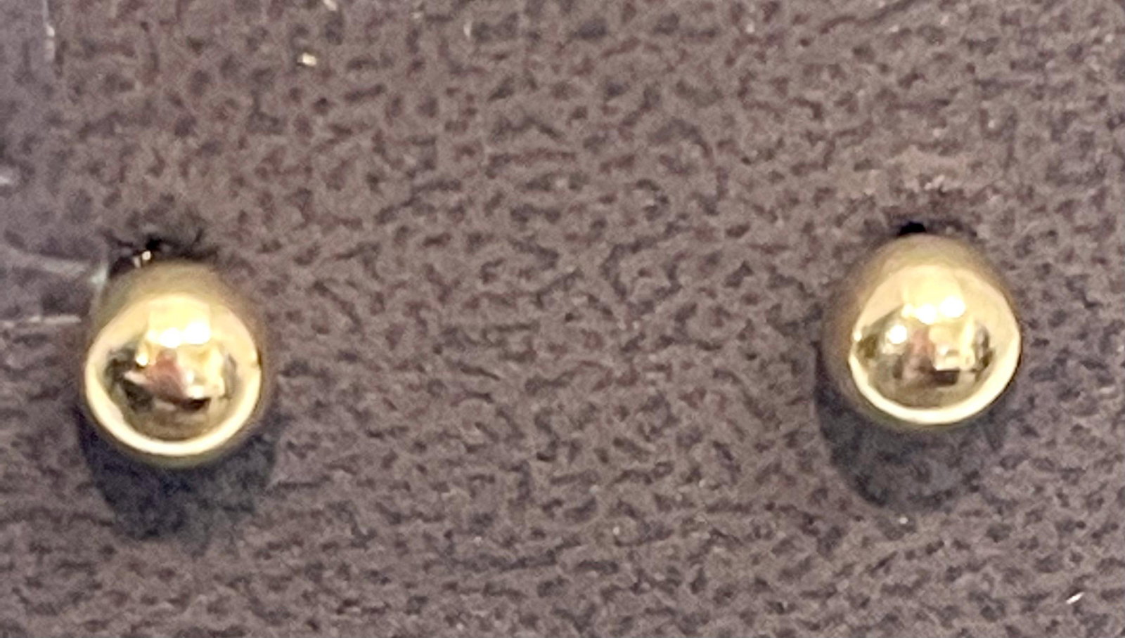 Round Ball Plain Gold Stud Post Earrings 14 Karat Yellow Gold - 18
