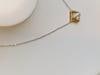 18 Karat Gold Pendant with White Diamond in White Platinum Chain - 16