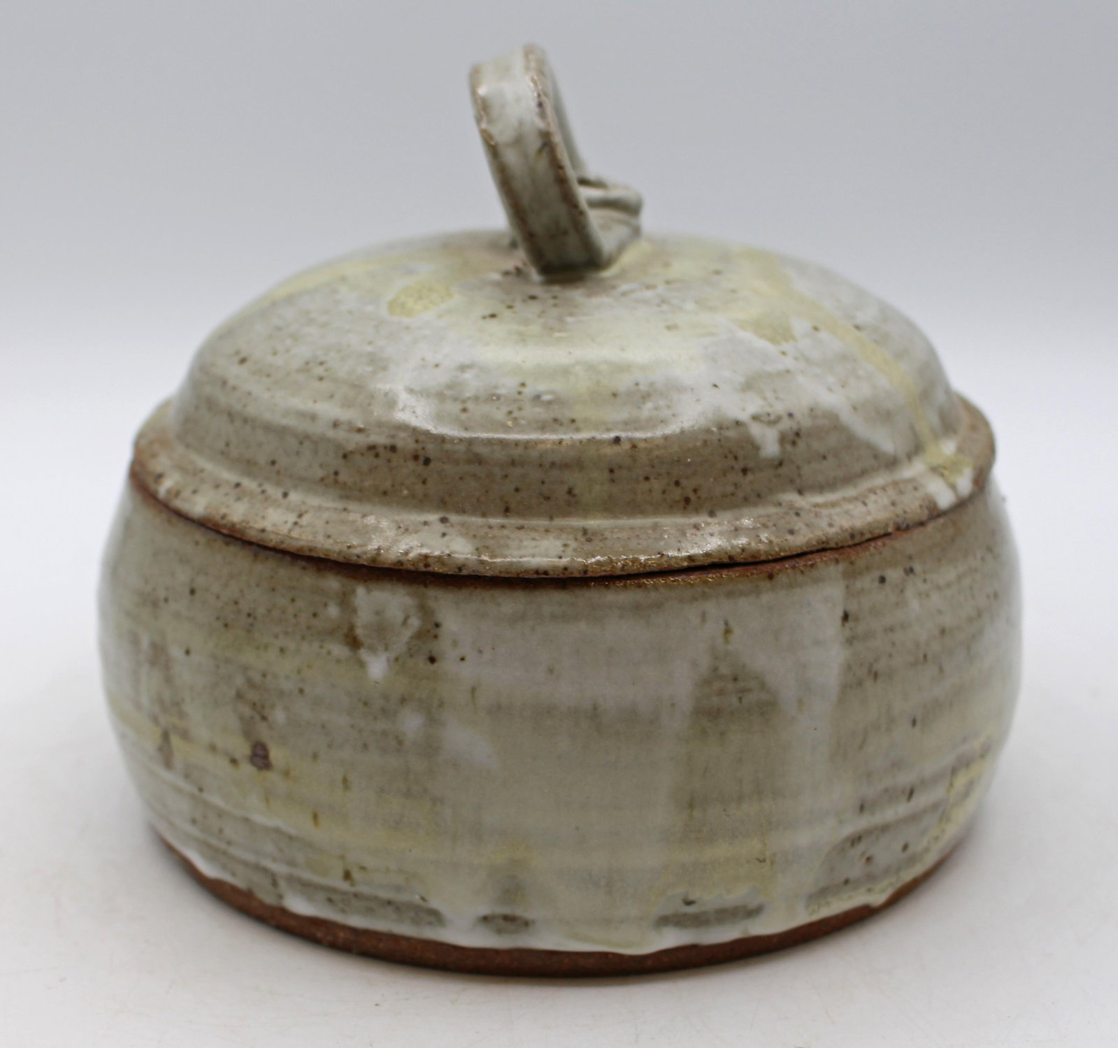 Signed and Stamped Lidded Stoneware Box by Warren MacKenzie - 2