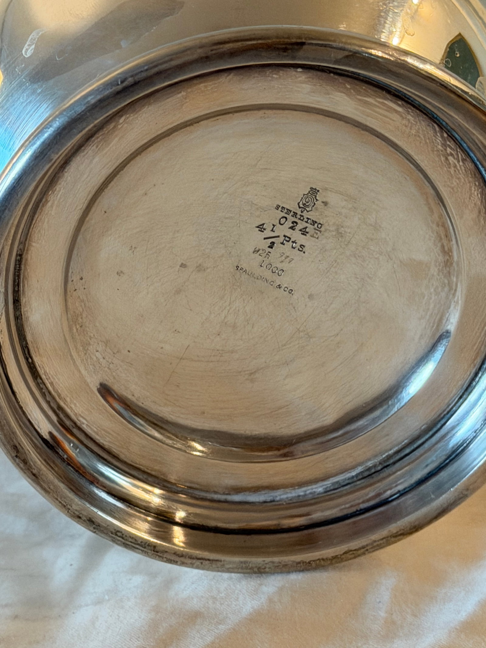 Early 20th Century Spaulding & Co. Sterling Silver Pitcher - 4