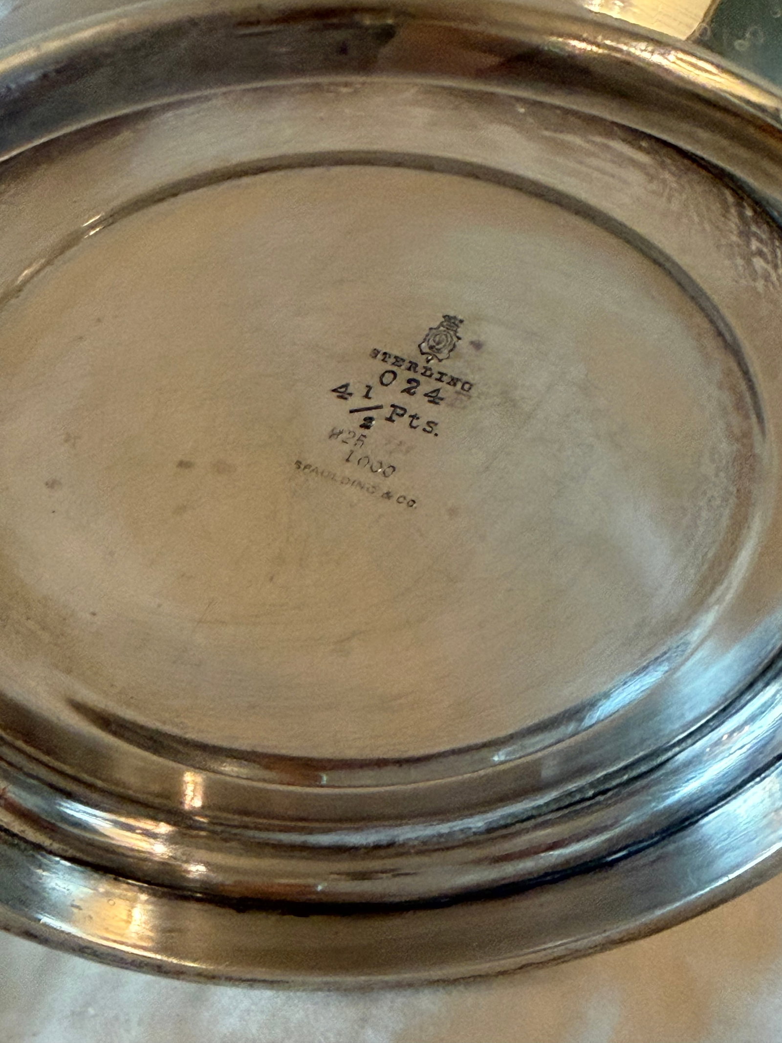 Early 20th Century Spaulding & Co. Sterling Silver Pitcher - 5