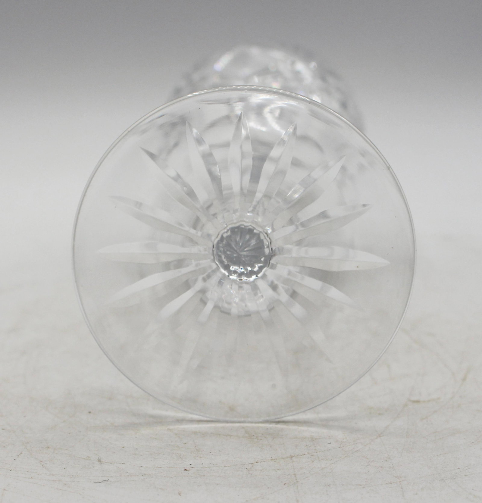 Continental Antique Set of 8 Handblown and Cut Crystal Wine Glasses - 7
