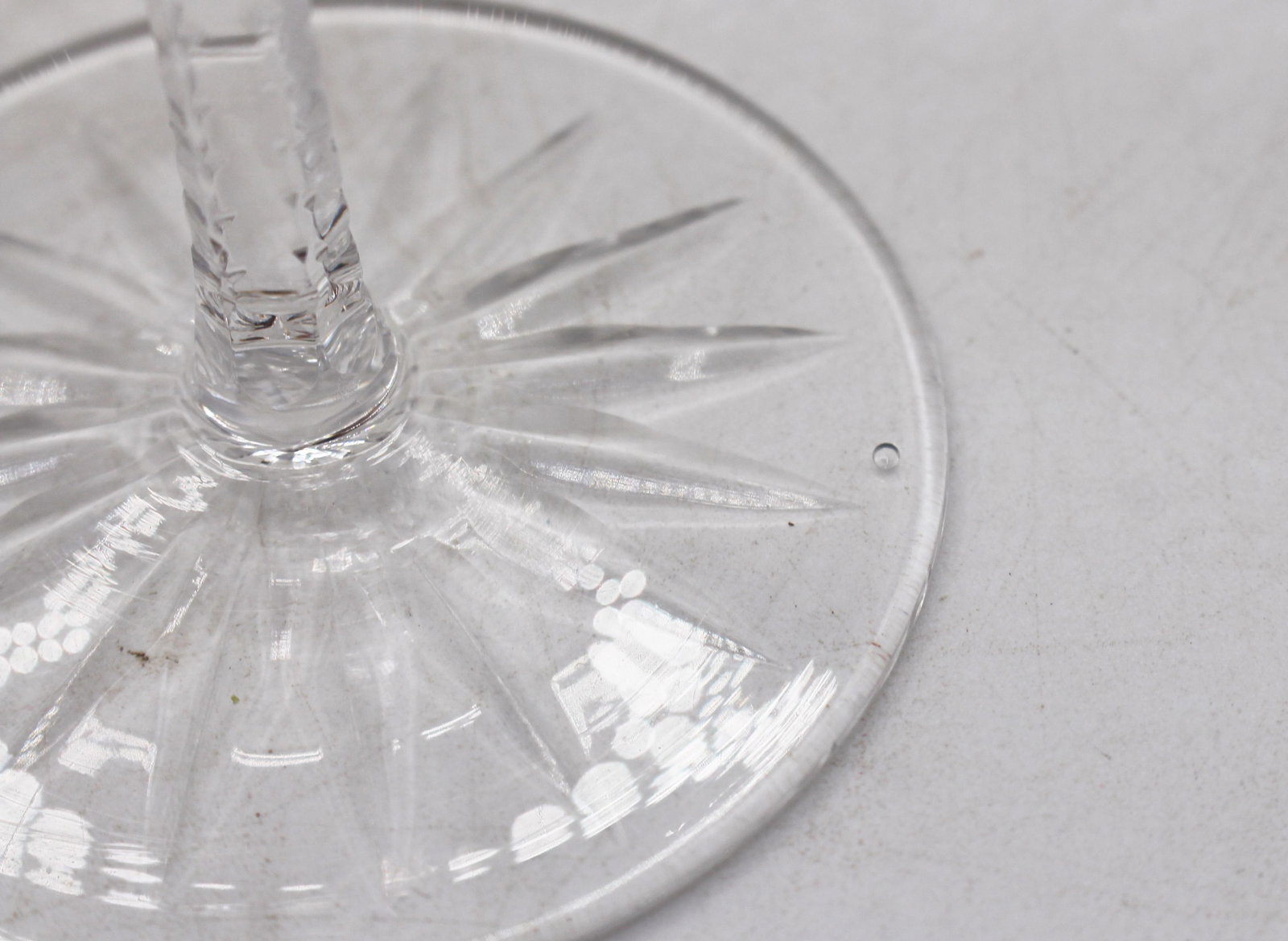 Continental Antique Set of 8 Handblown and Cut Crystal Wine Glasses - 9