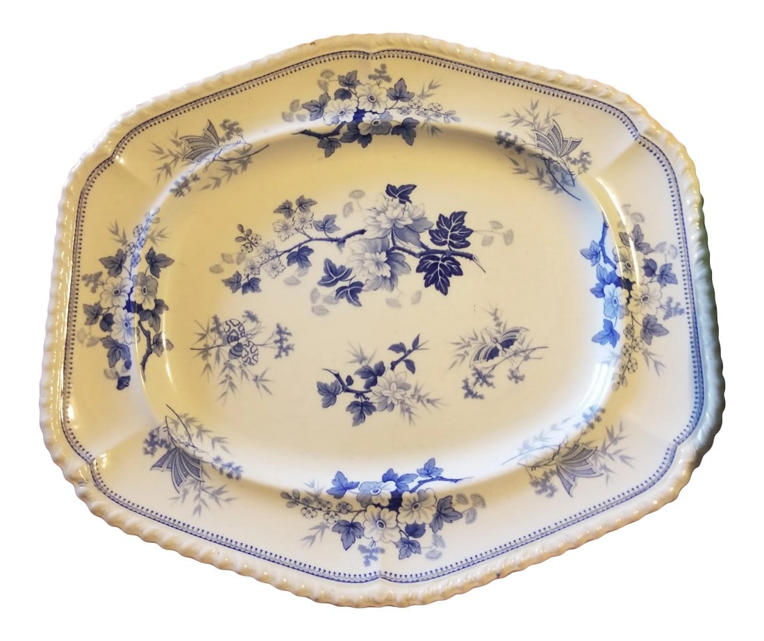 Antique Blue and White Platter (1 of 7)