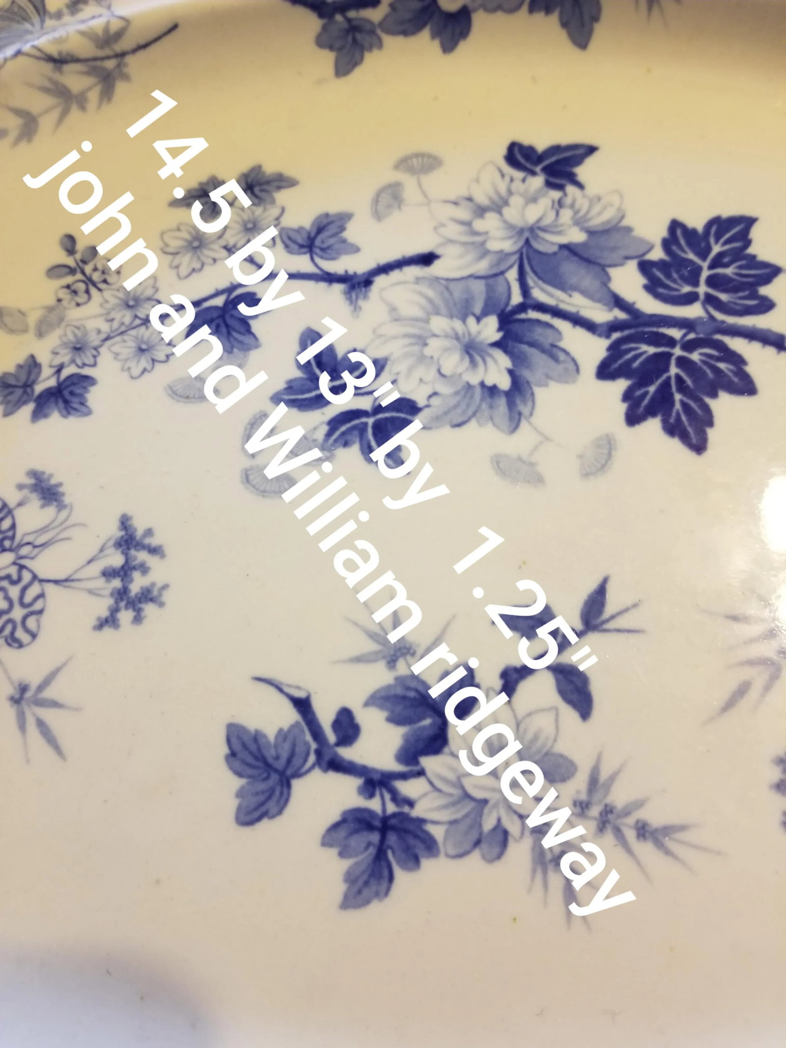 Antique Blue and White Platter - 2