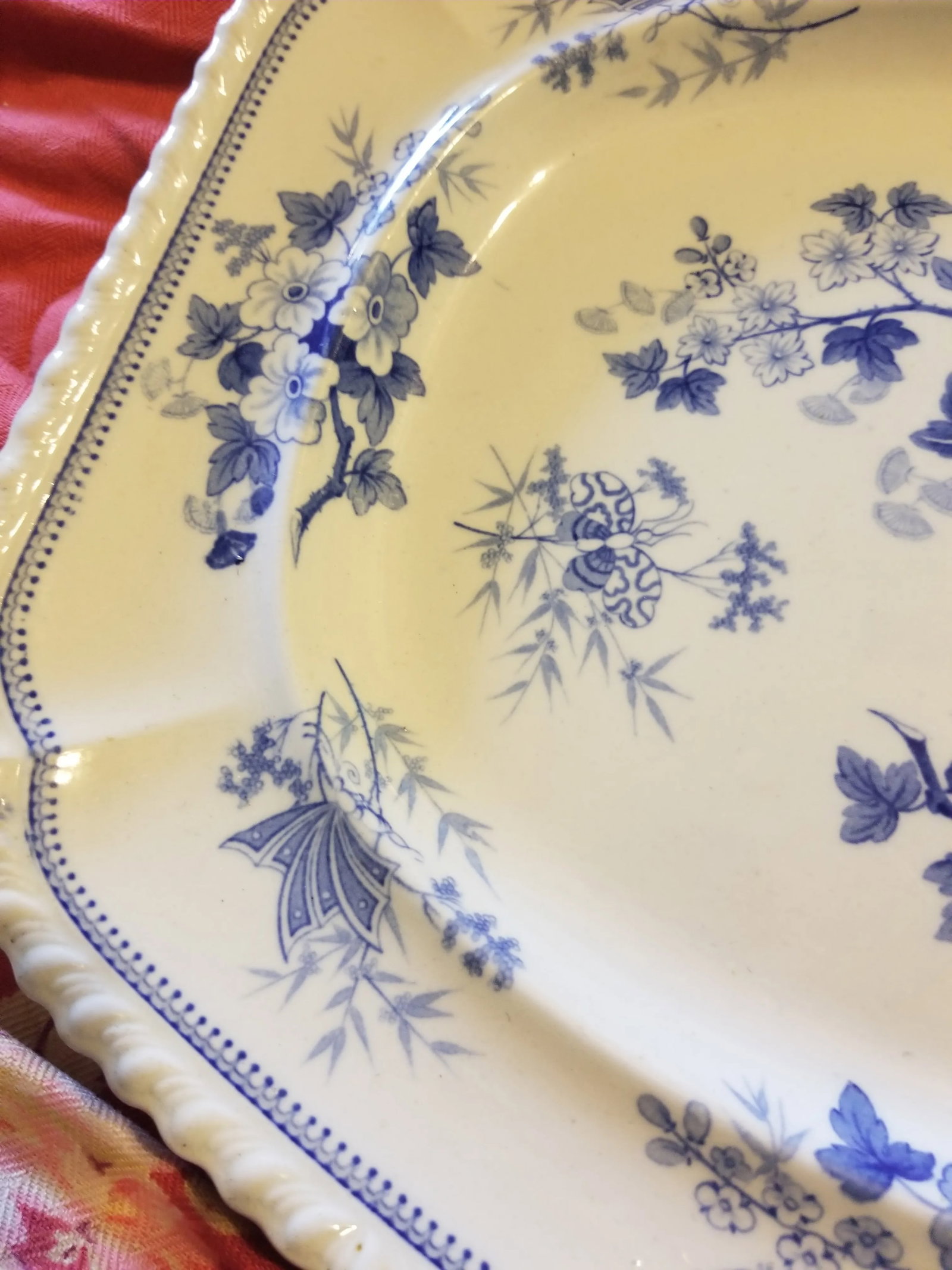 Antique Blue and White Platter - 4