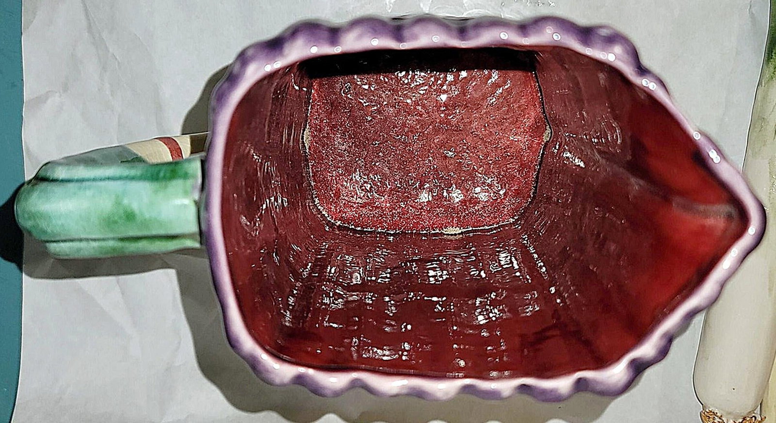 1990s French Majolica Asparagus Pitcher With Spears - 10
