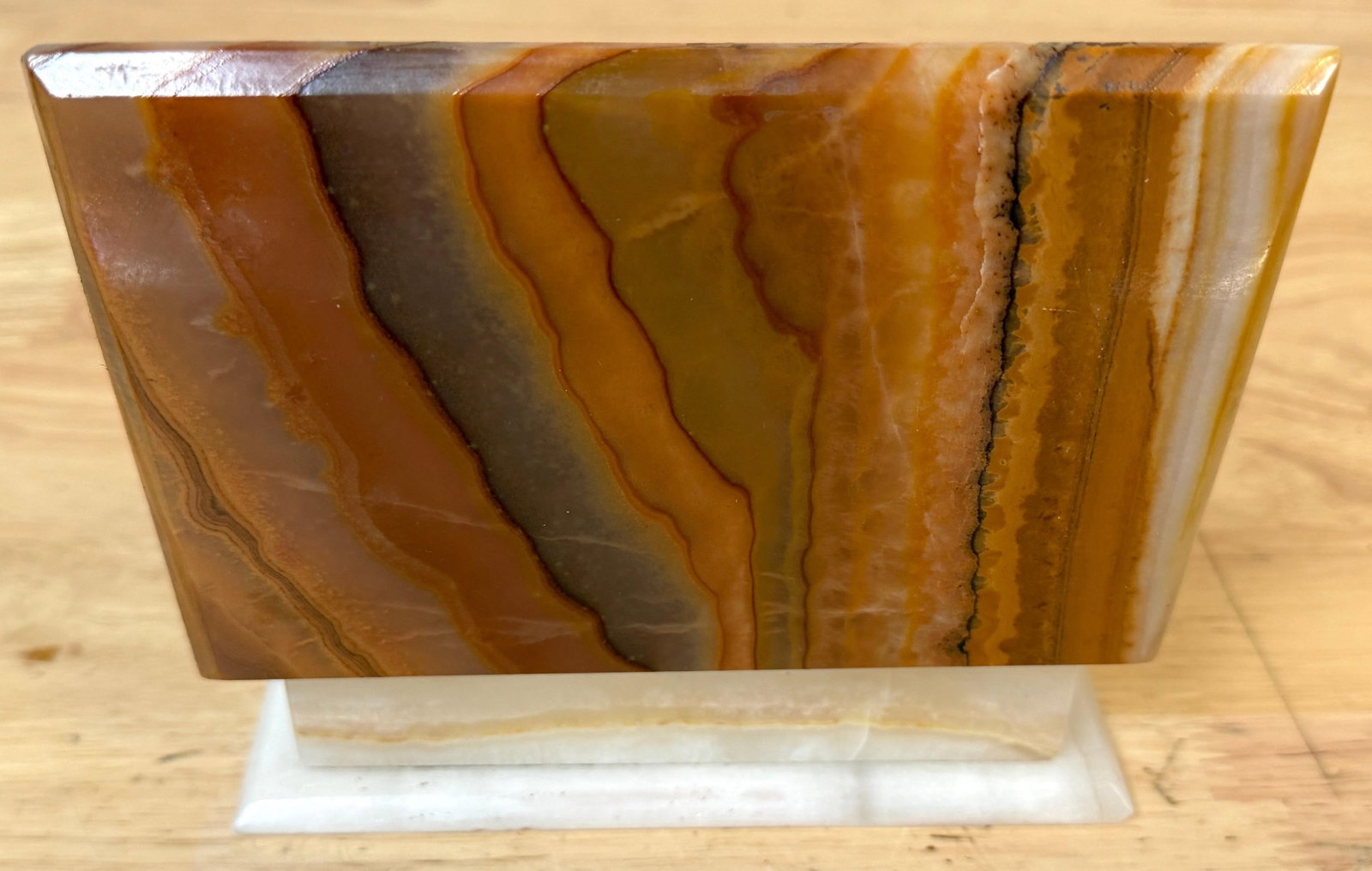 Italian Specimen Agate and Alabaster Hinged Table Box, Circa 1950s - 14