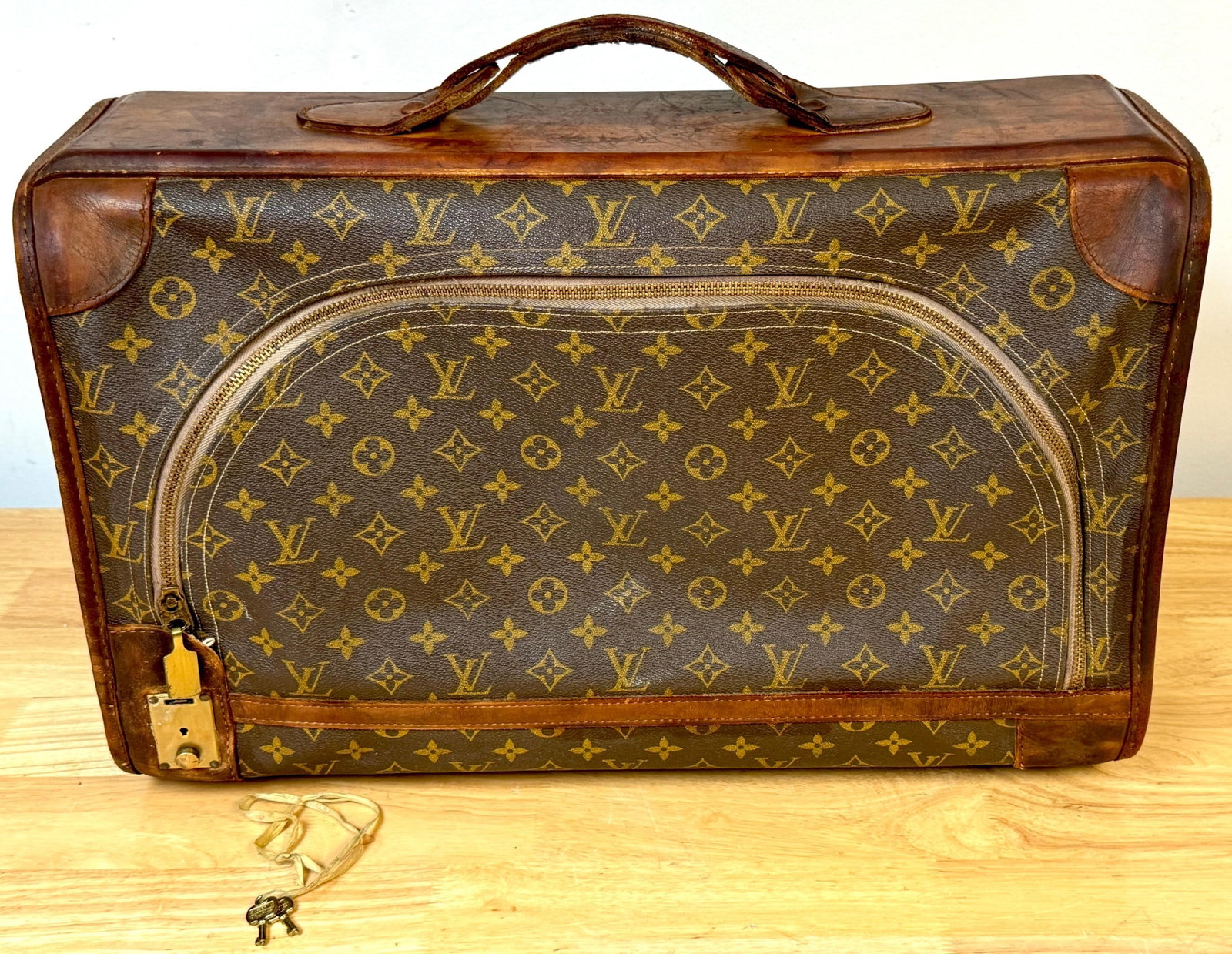 Vintage Louis Vuitton Canvas & Leather Monogram Diminutive Suitcase, Circa 1970s - 12