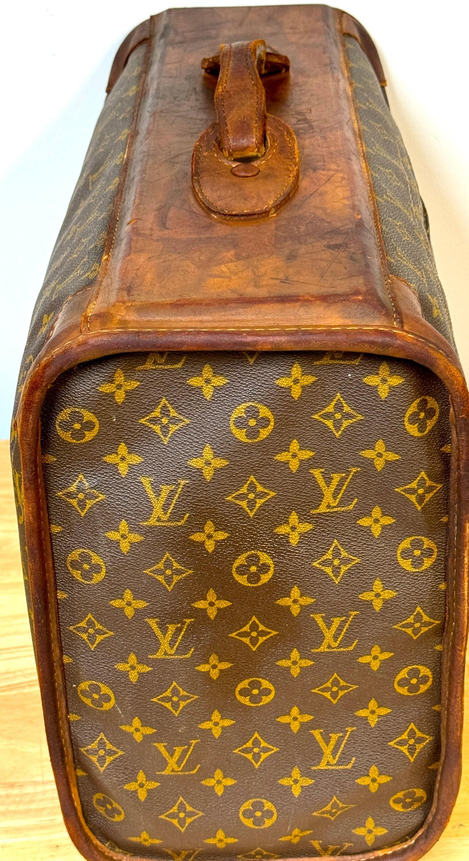 Vintage Louis Vuitton Canvas & Leather Monogram Diminutive Suitcase, Circa 1970s - 13