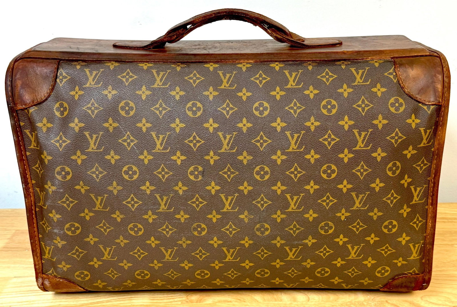 Vintage Louis Vuitton Canvas & Leather Monogram Diminutive Suitcase, Circa 1970s - 14