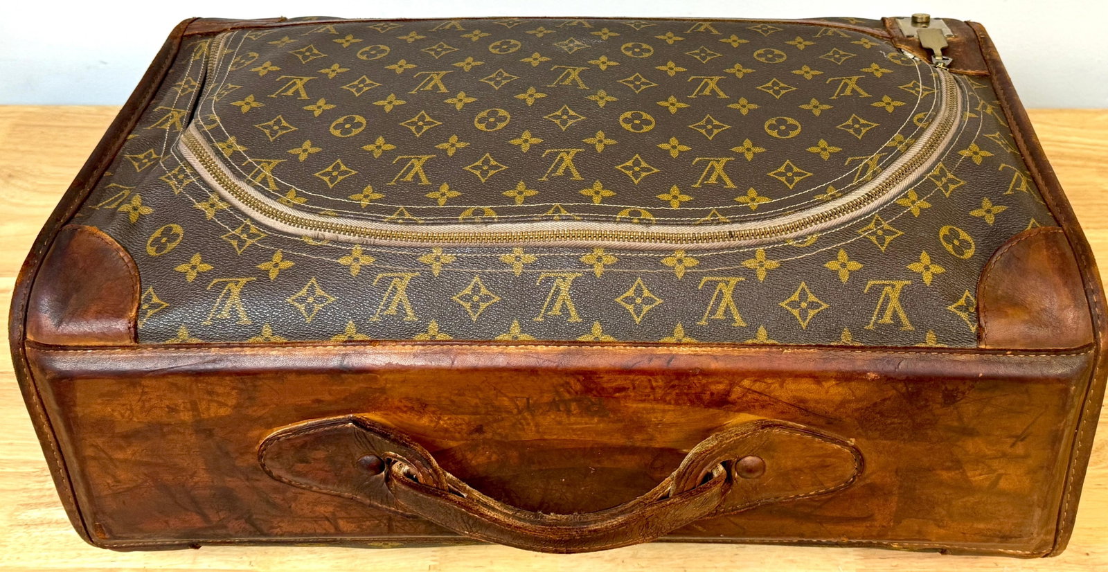 Vintage Louis Vuitton Canvas & Leather Monogram Diminutive Suitcase, Circa 1970s - 15