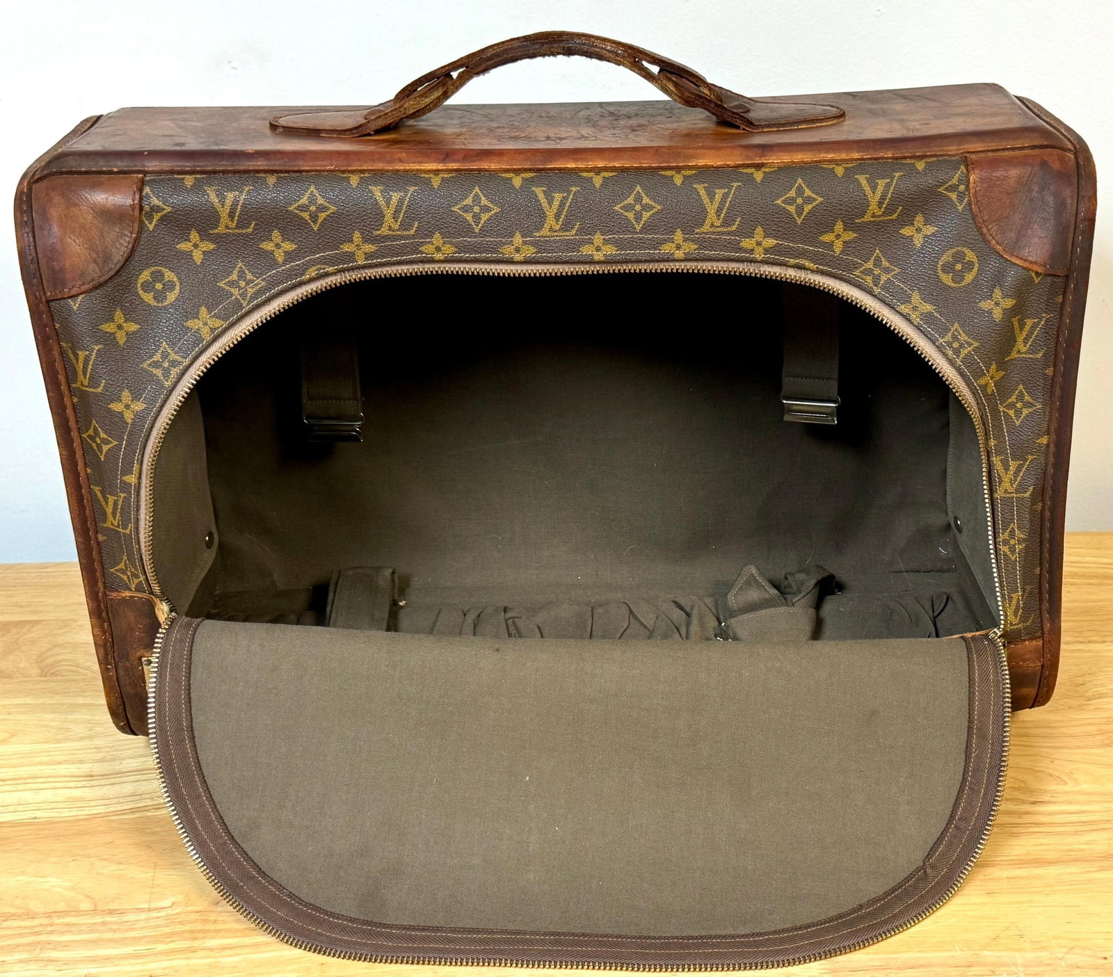 Vintage Louis Vuitton Canvas & Leather Monogram Diminutive Suitcase, Circa 1970s - 17