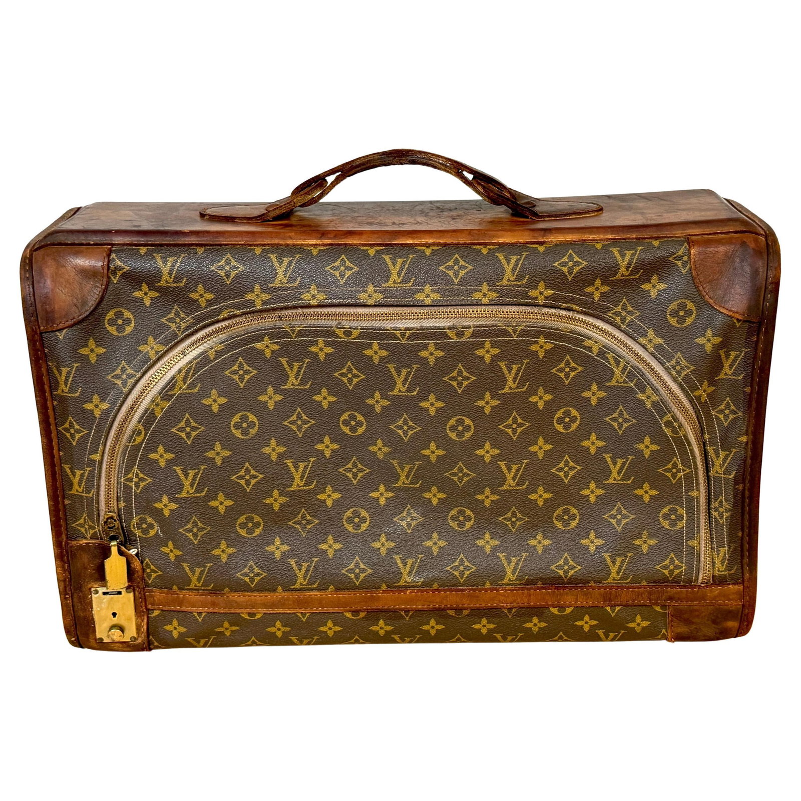 Vintage Louis Vuitton Canvas & Leather Monogram Diminutive Suitcase, Circa 1970s - 6