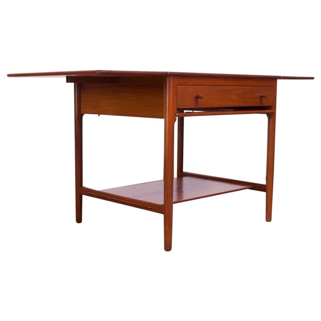 Hans Wegner for Andreas Tuck Model AT33 Drop-Leaf Sewing Table in Teak - 13