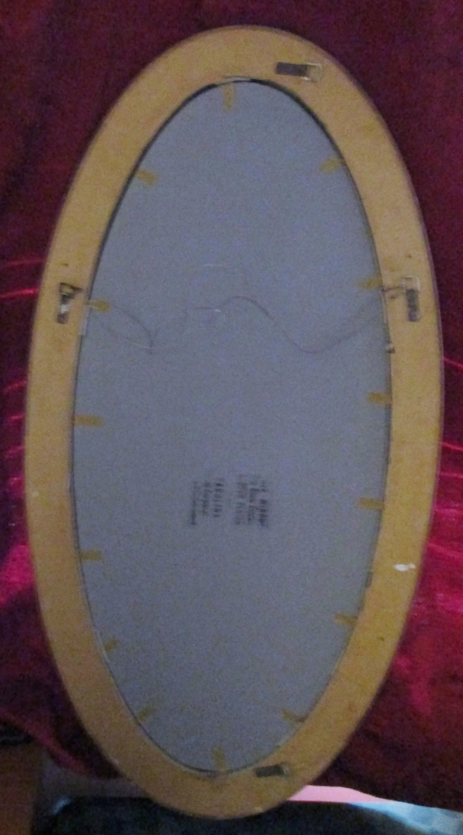 Mid-Century Modern Carolina Mirror Company Oval White Framed Mirror - 10