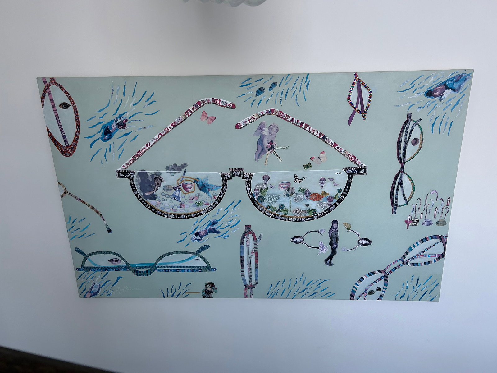 Very Large Intricate Collage Titled Diving Deep - 18