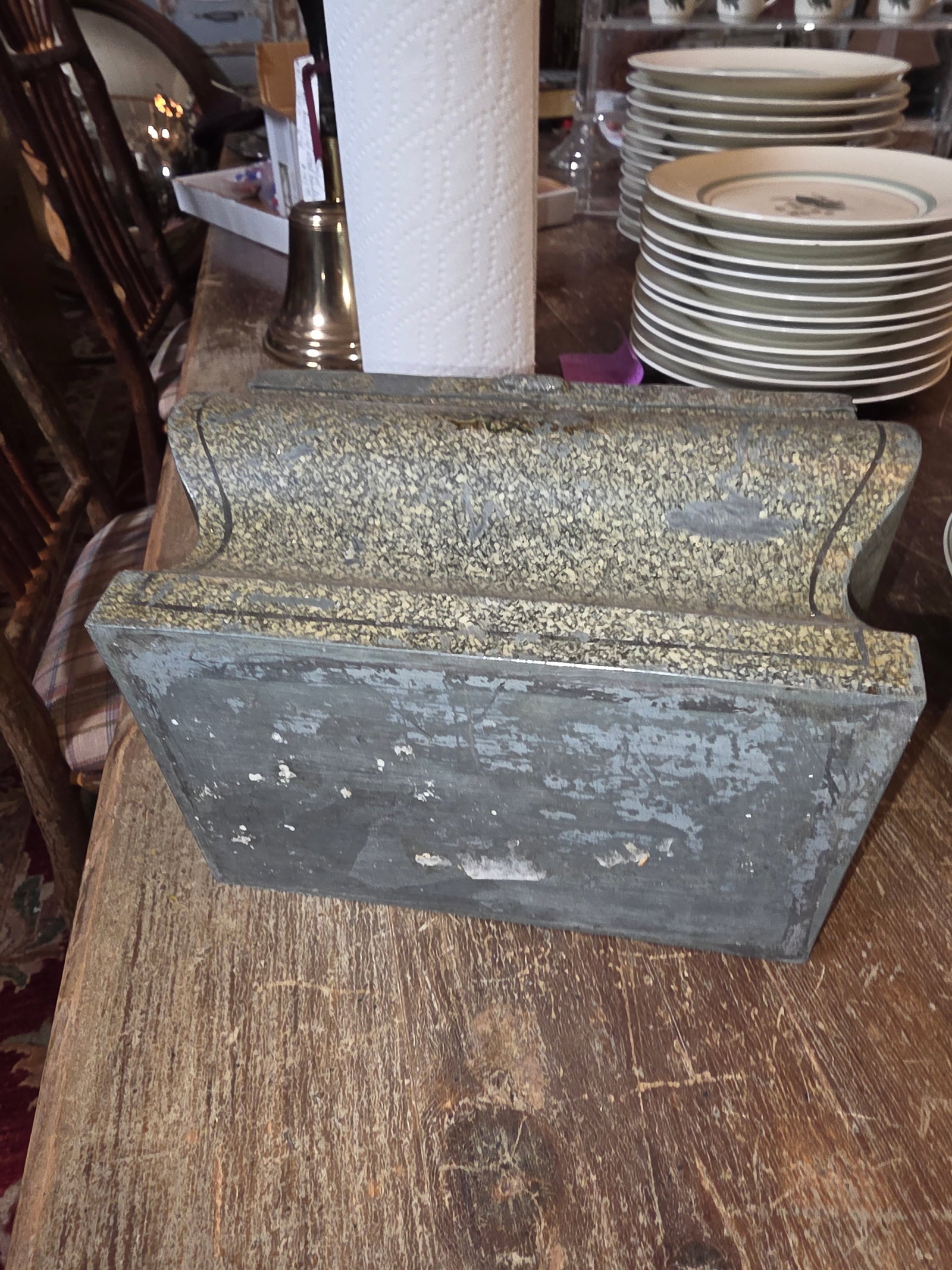 Painted Tole Tea Caddy Box - 7