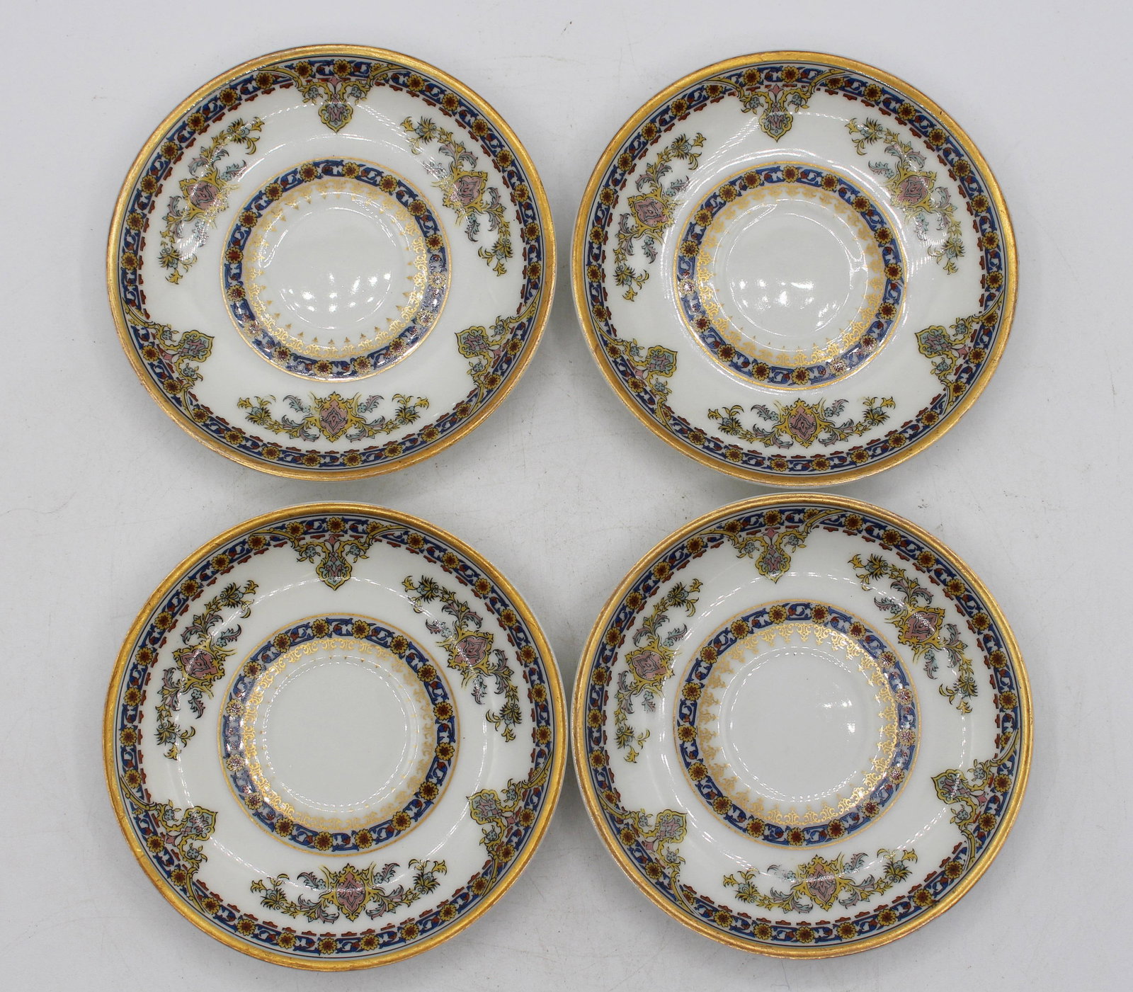 Late 19th Century Set of 4 Demitasse Cups & Saucers From Limoges, France - 2