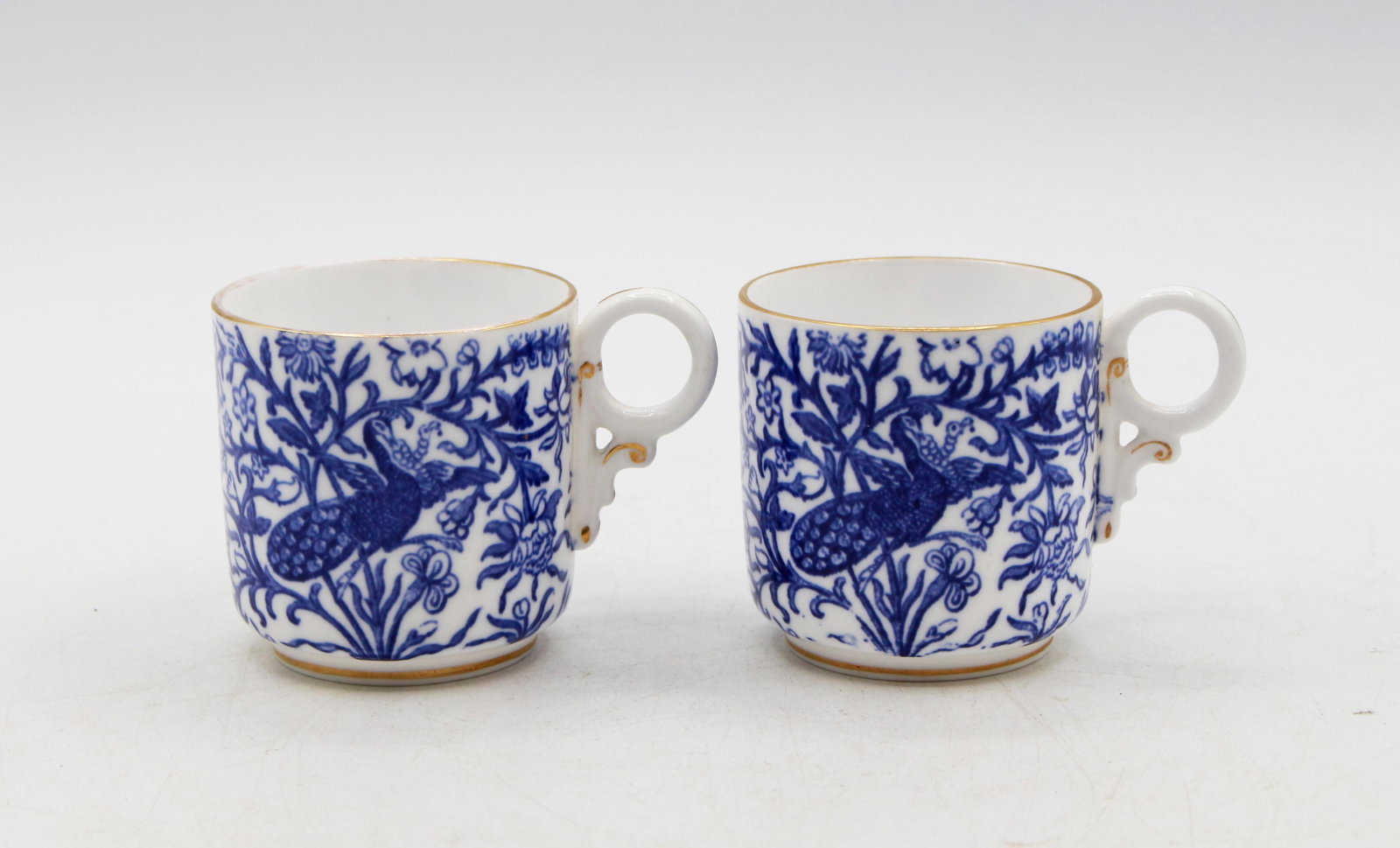 Circa 1878-1890 Pair of Demitasse Cups and Saucers by Royal Crown Derby - 4