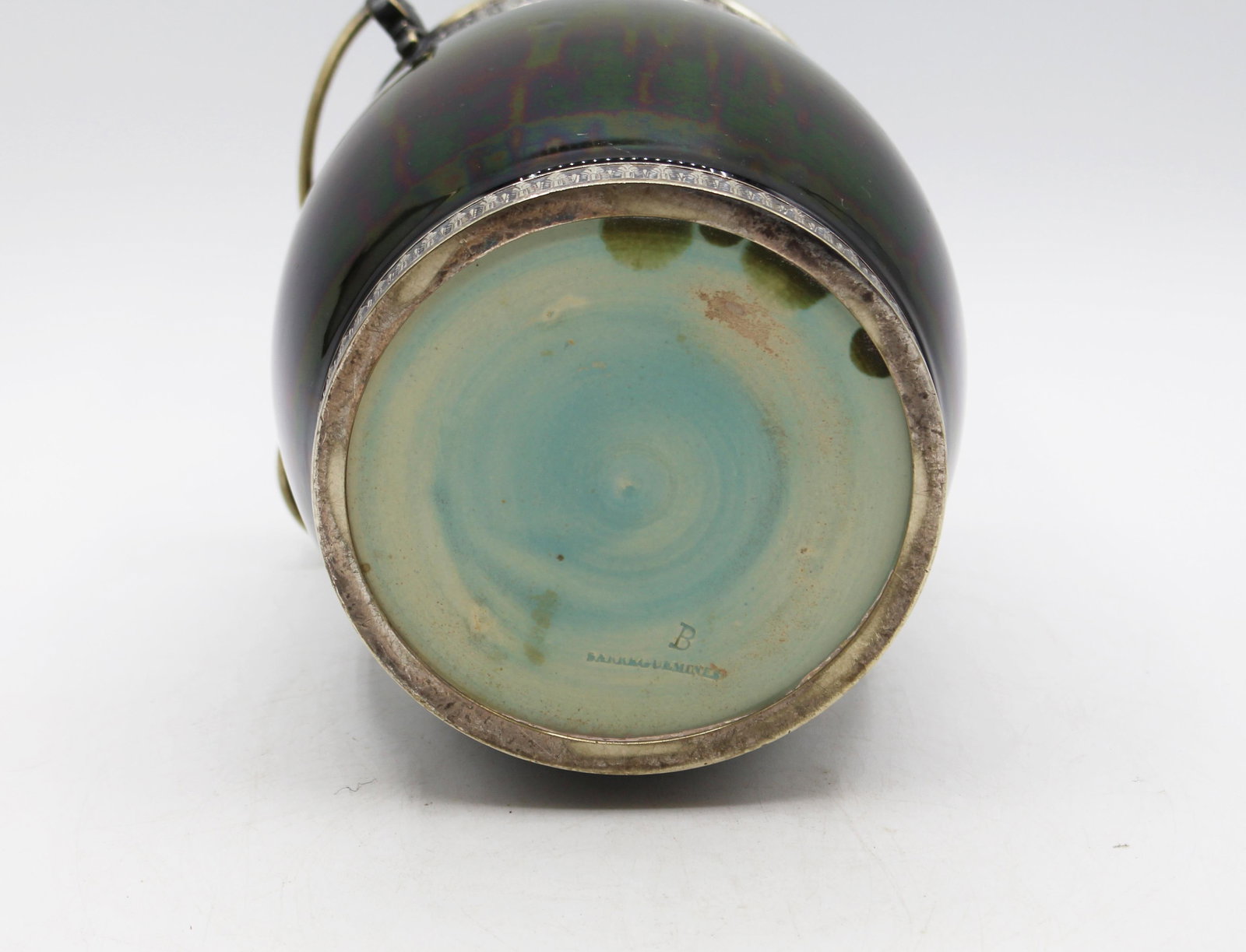 Circa 1880 French Majolica and Silverplate Biscuit Box by Sarreguemines - 10
