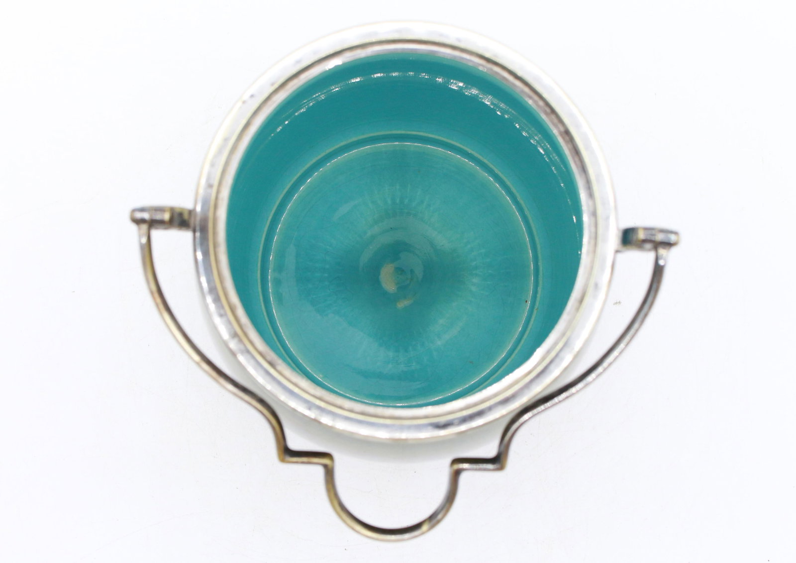 Circa 1880 French Majolica and Silverplate Biscuit Box by Sarreguemines - 5