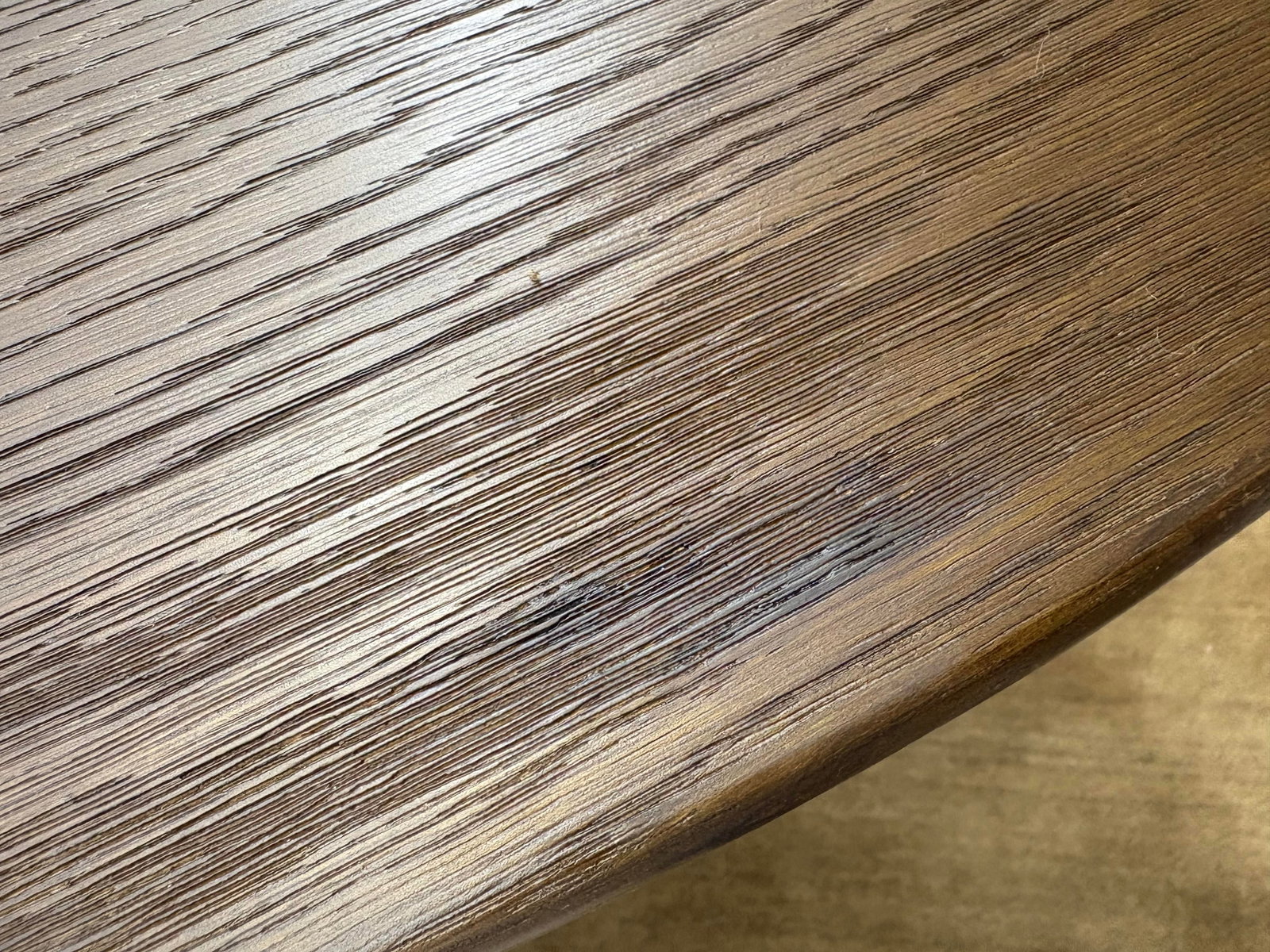 Rh Aero Bistro Table "” 42" Round Brown Oak Top | Antiqued Brass Pedestal Base - 6