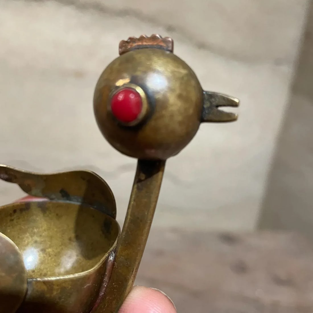 1960s Los Castillo Brass Big Bird Ashtray - 11