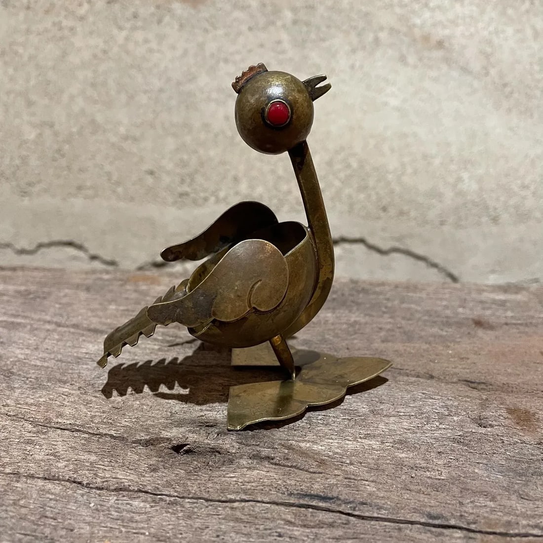 1960s Los Castillo Brass Big Bird Ashtray - 12