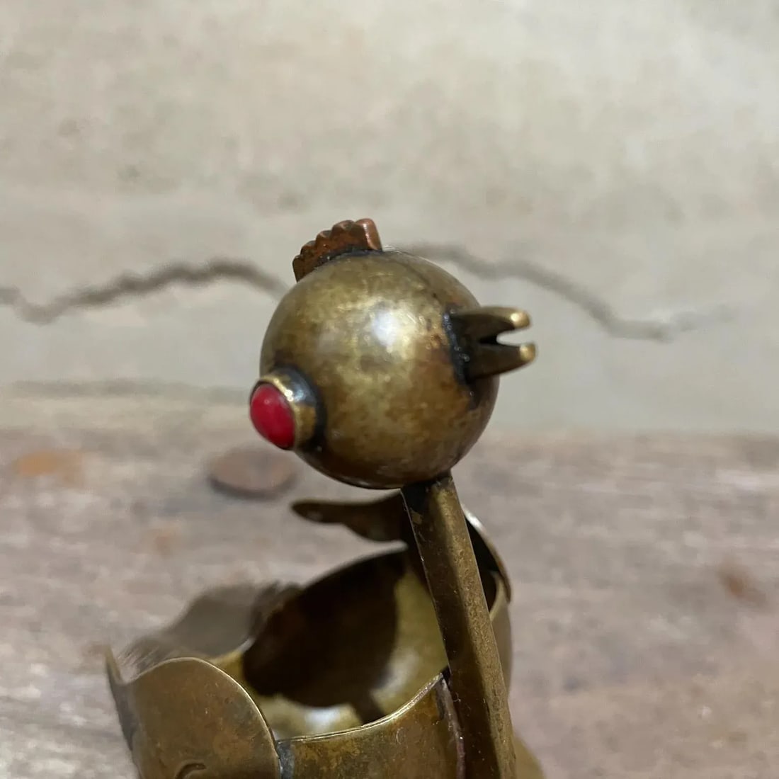 1960s Los Castillo Brass Big Bird Ashtray - 3
