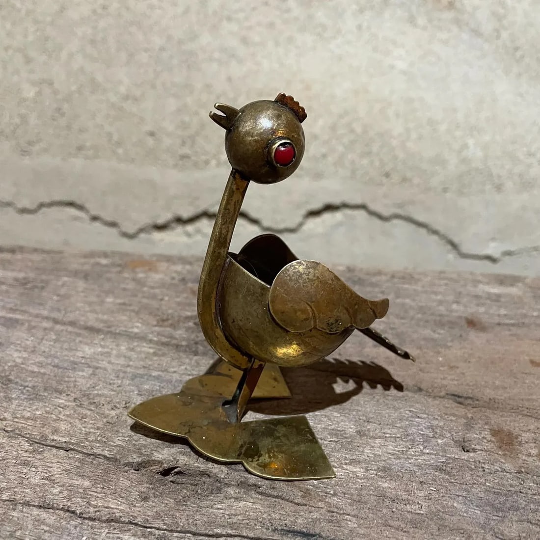 1960s Los Castillo Brass Big Bird Ashtray - 5
