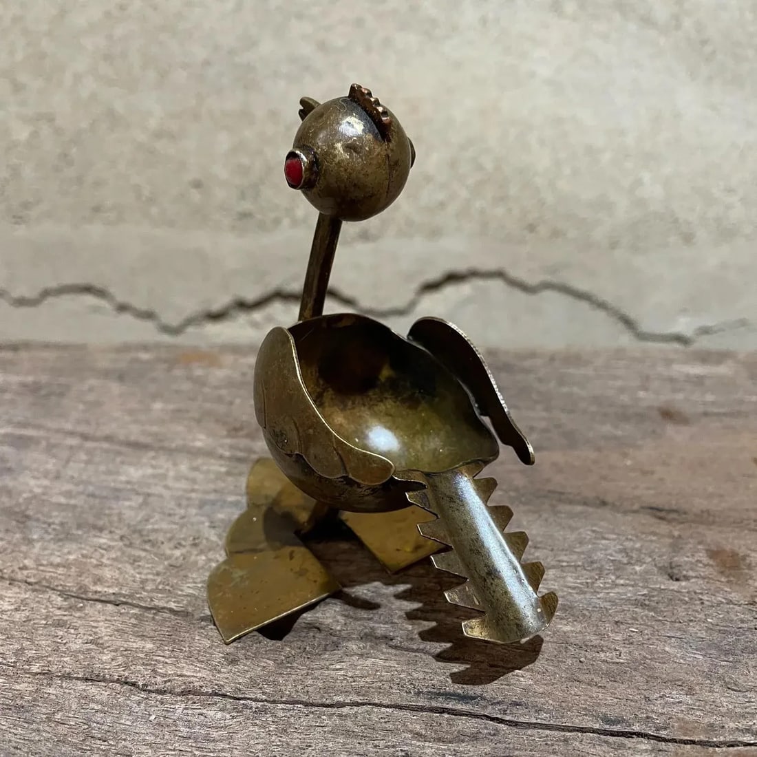 1960s Los Castillo Brass Big Bird Ashtray - 6