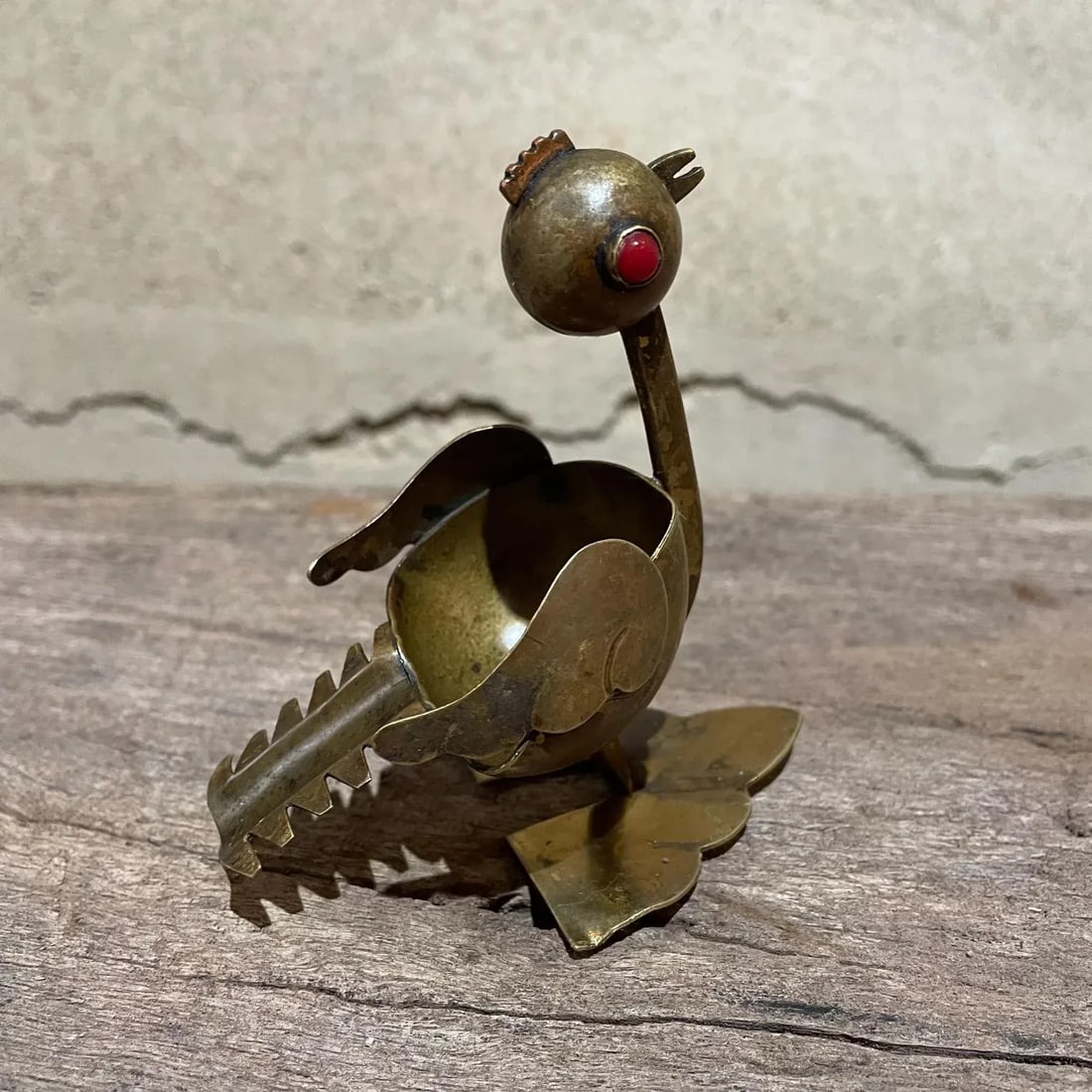 1960s Los Castillo Brass Big Bird Ashtray - 8