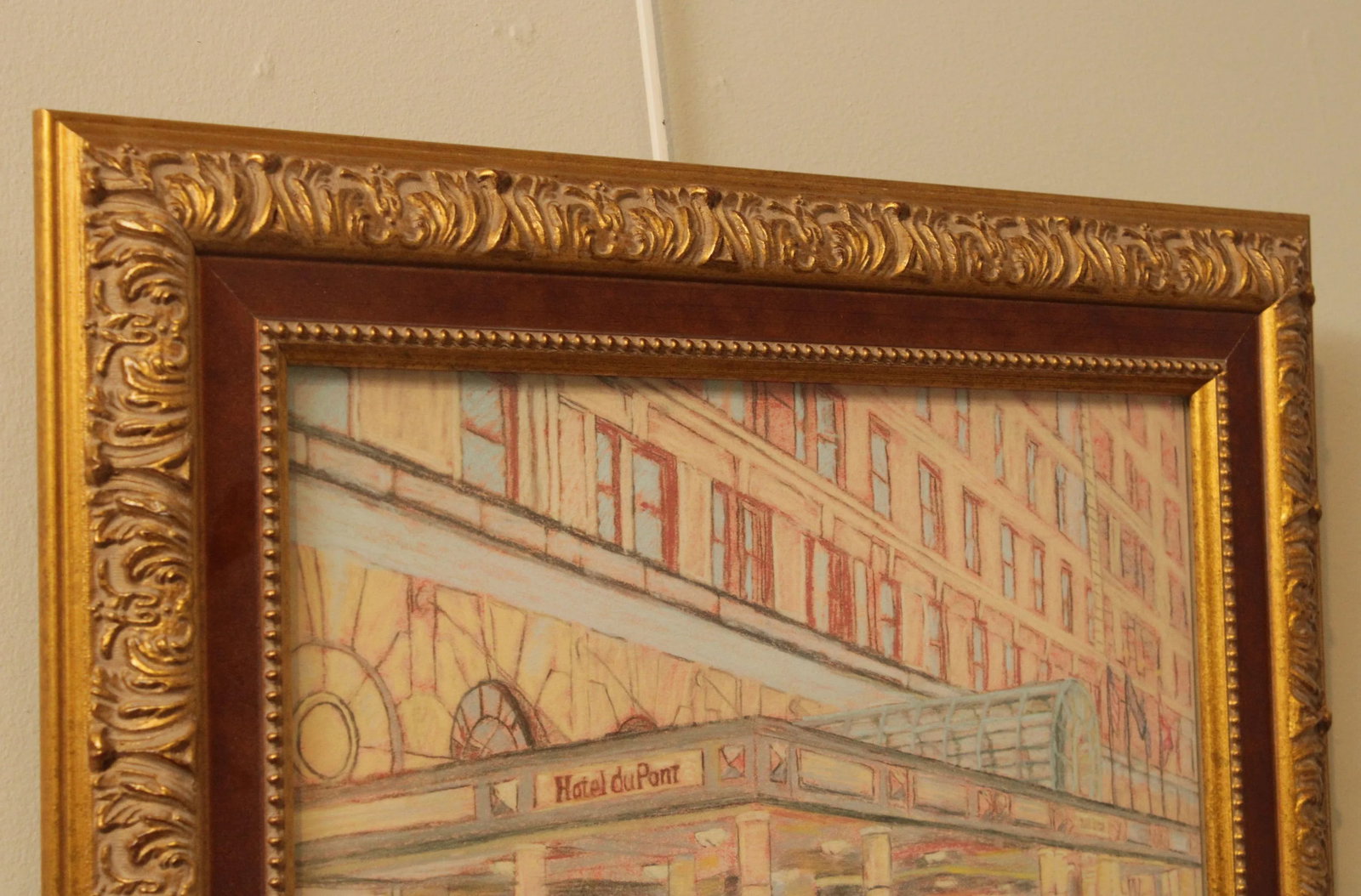 Mary Montague Sikes Hotel Du Pont Custom Framed Giclee Art Print - 7