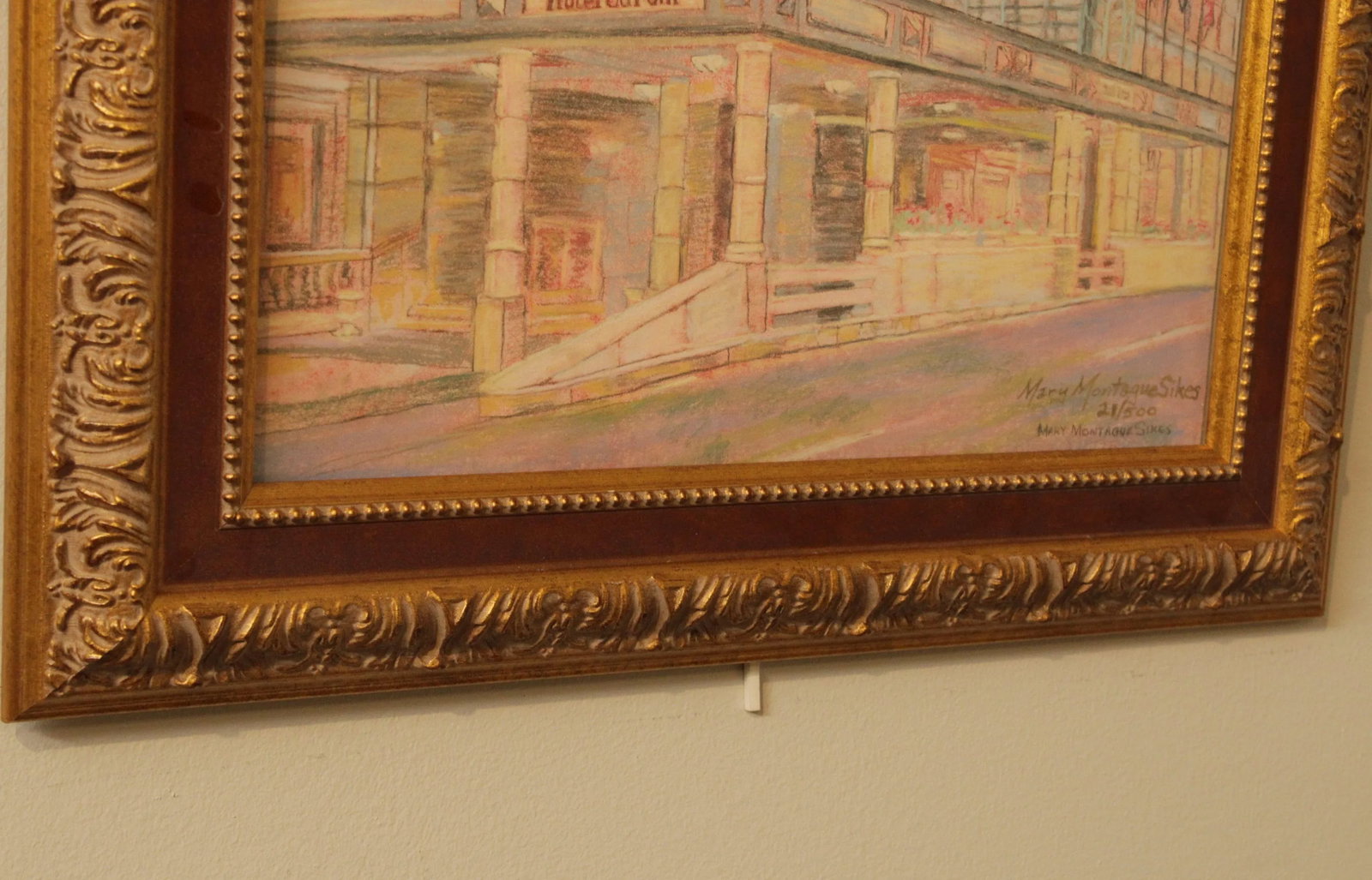 Mary Montague Sikes Hotel Du Pont Custom Framed Giclee Art Print - 8