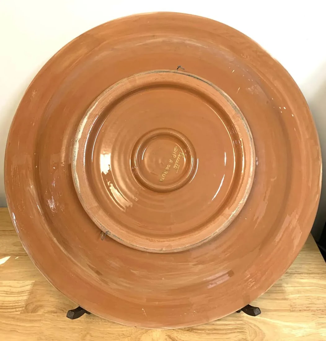 Mid 20th Century Italian Majolica Allegorical Charger by A. Deruta - 2