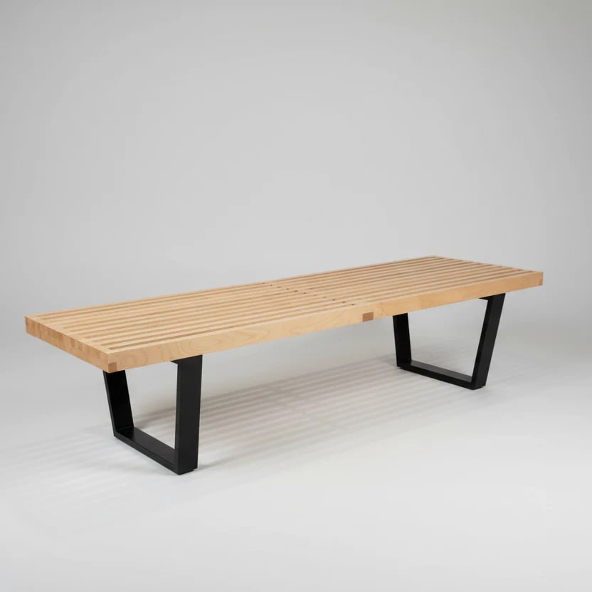 Mid-Century George Nelson Platform Bench for Herman Miller – Maple & Black - 4