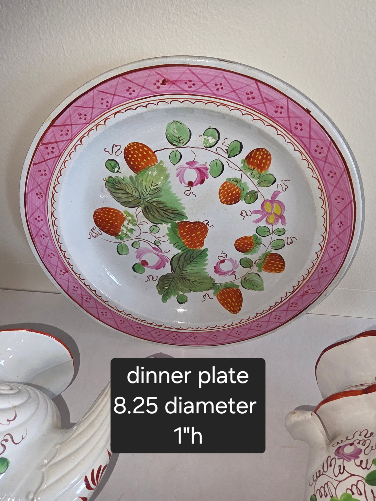 Group of English Pearlware Strawberry and Vine - 11