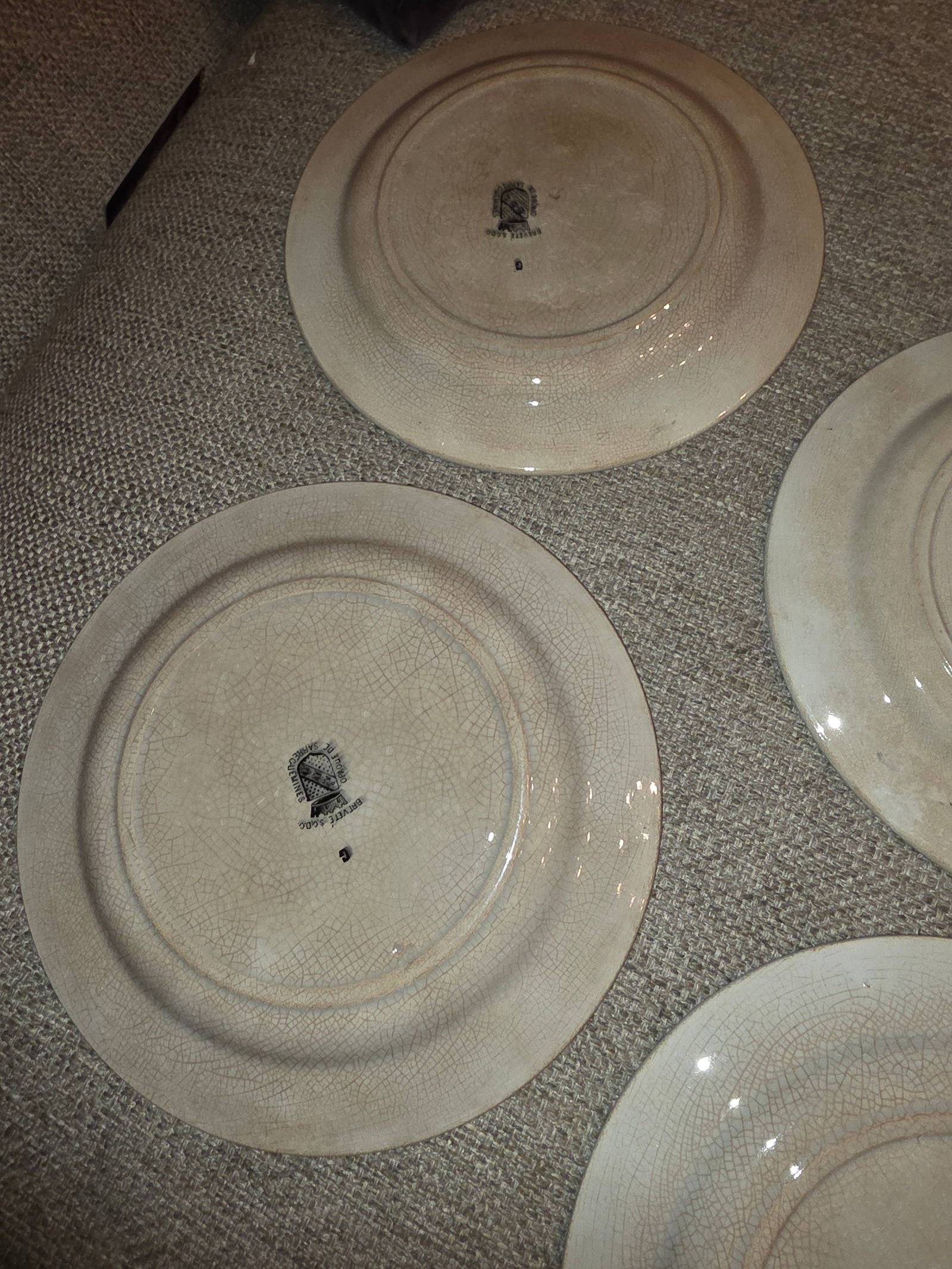 Sarreguemines French Faience Map Plates - 7