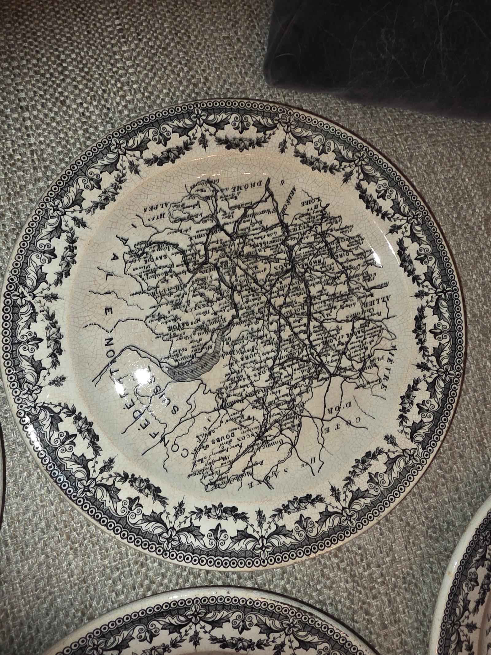 Sarreguemines French Faience Map Plates - 9