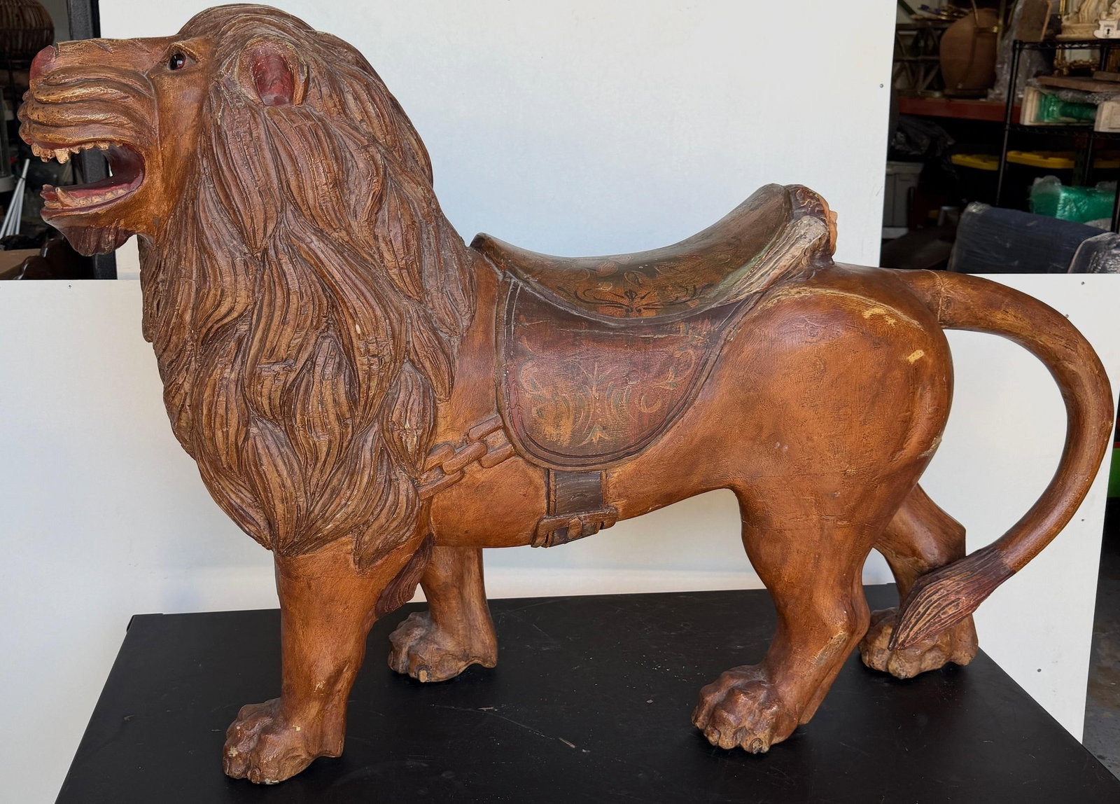 20th Century Carved & Polychromed Carousel Lion, Style of Dentzel - 10