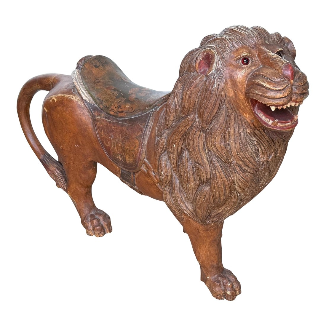 20th Century Carved & Polychromed Carousel Lion, Style of Dentzel (1 of 17)