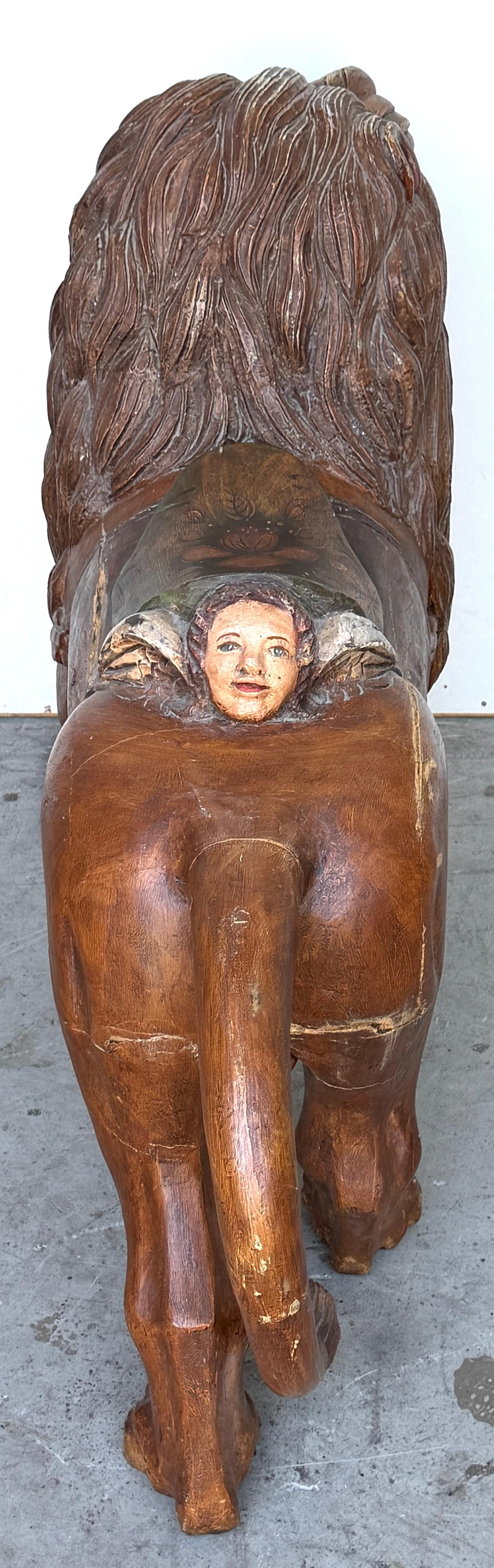 20th Century Carved & Polychromed Carousel Lion, Style of Dentzel - 5