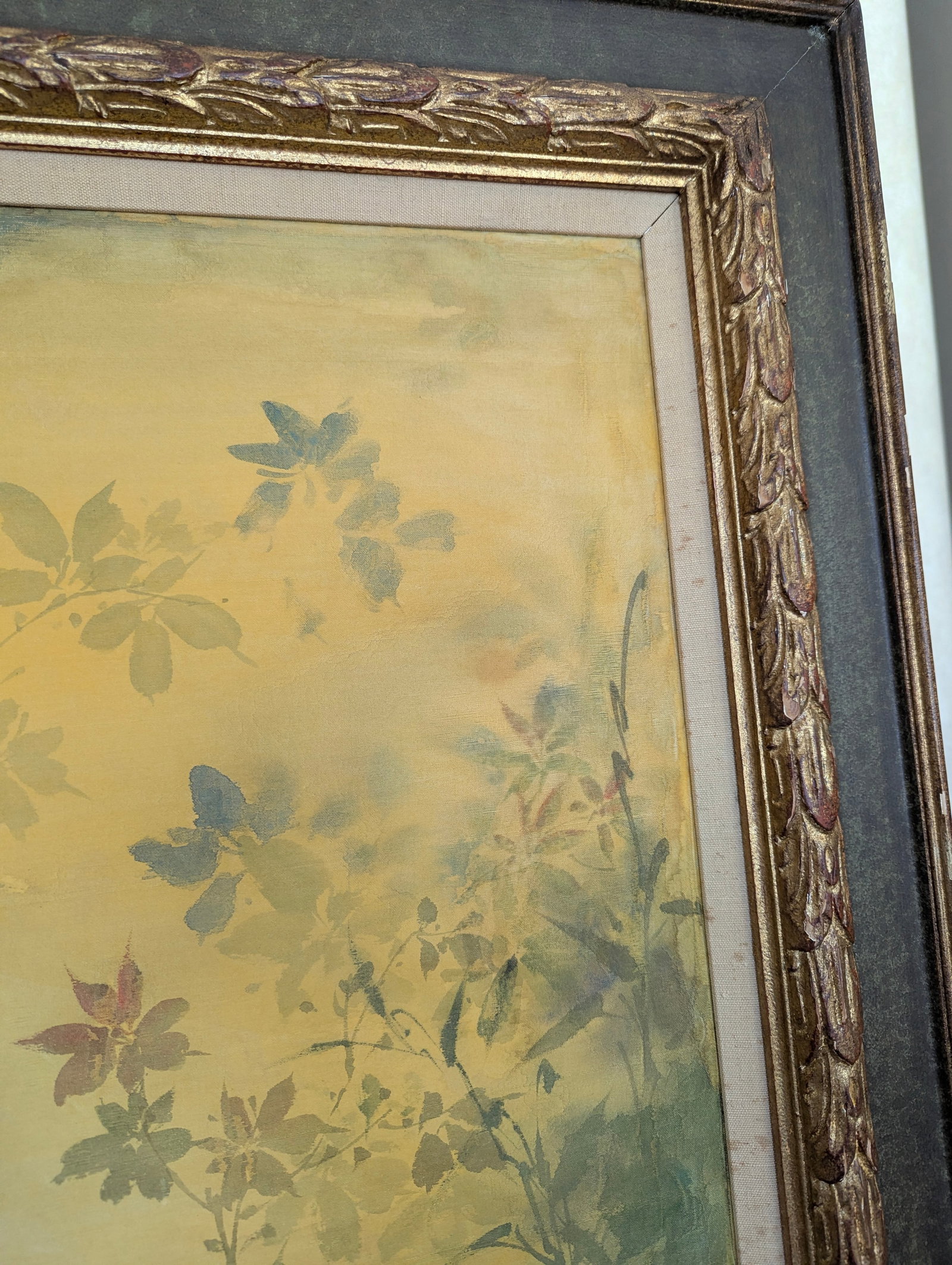 Hawaiian Artist Hiroshi Honda (1910-1970) Original Japanese Kacho-Ga Painting "Bokkotsu on Silk" - 10