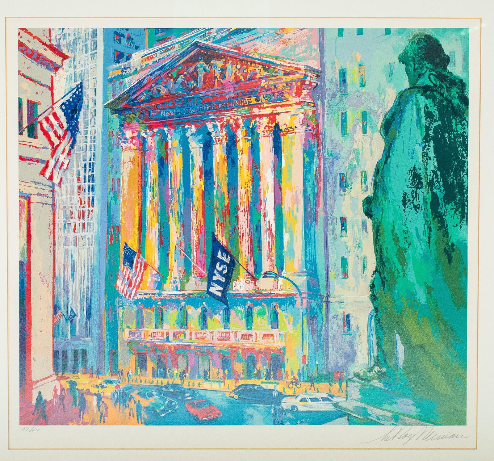 1980s LeRoy Neiman - New York Stock Exchange (Wall Street), Signed Limited Edition Serigraph - 2