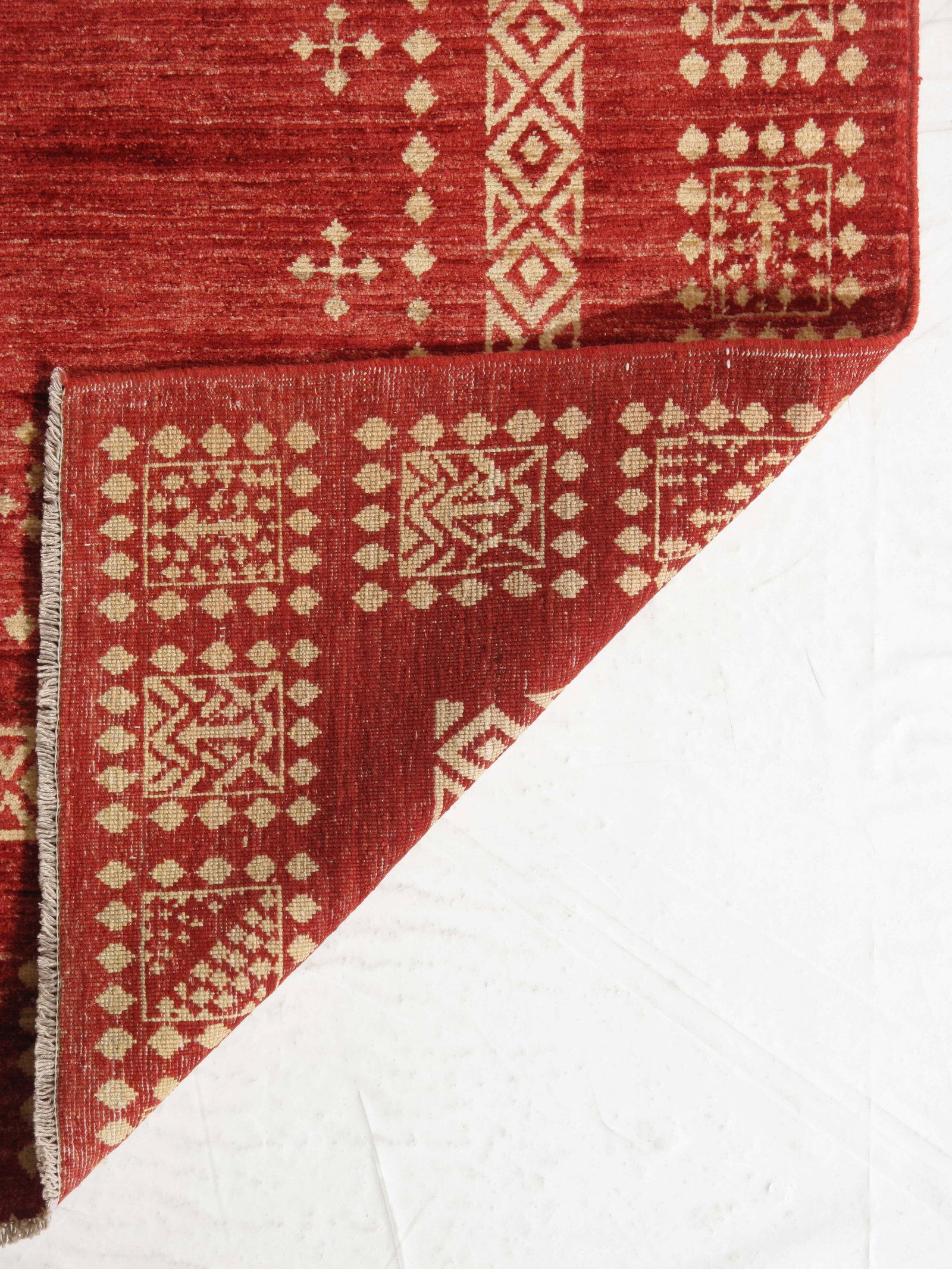 Vintage Hand-Knotted Persian Gabbeh Rug 4'11" X 6'10" - 5