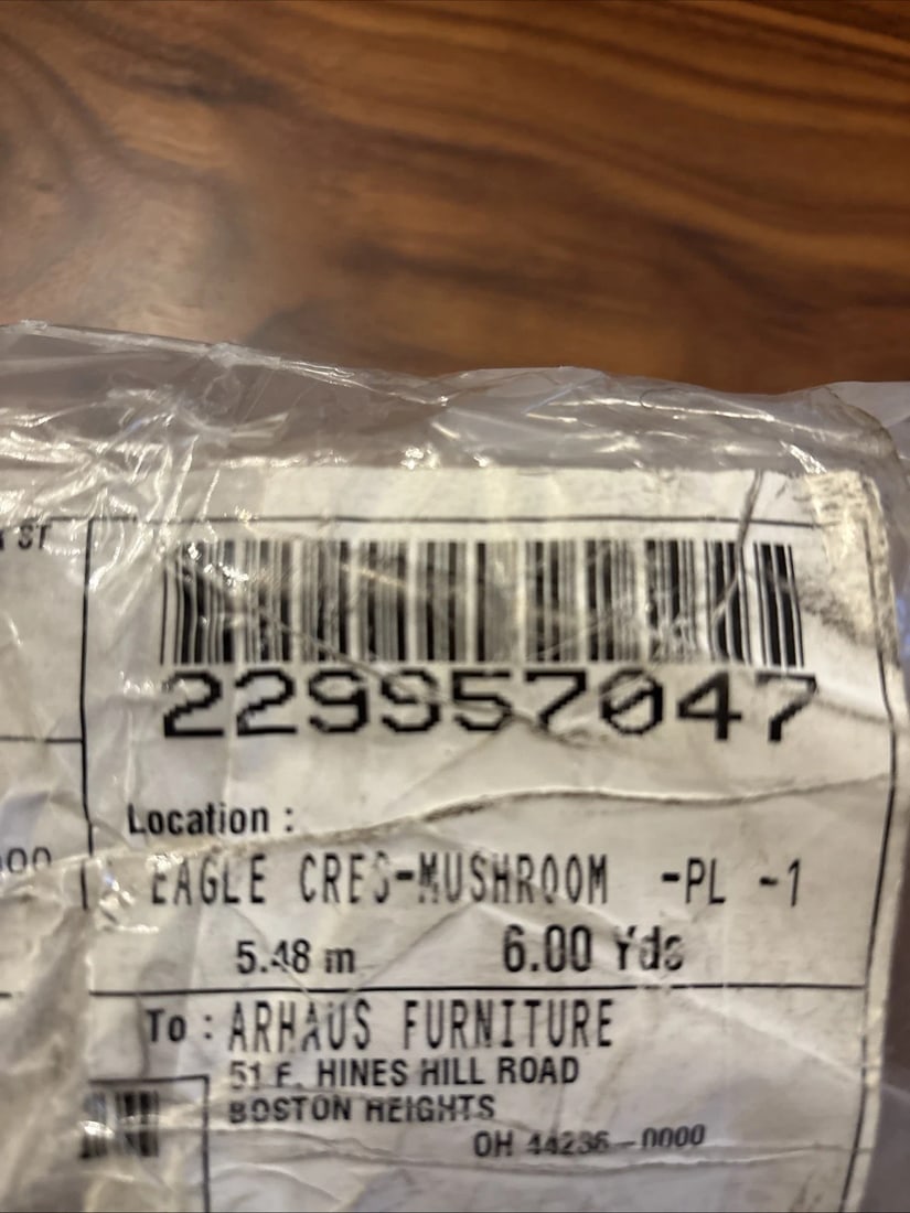 Arhaus Eco Leather Upholstery Fabric – Eagle Cres Mushroom – 6 Yards - 11
